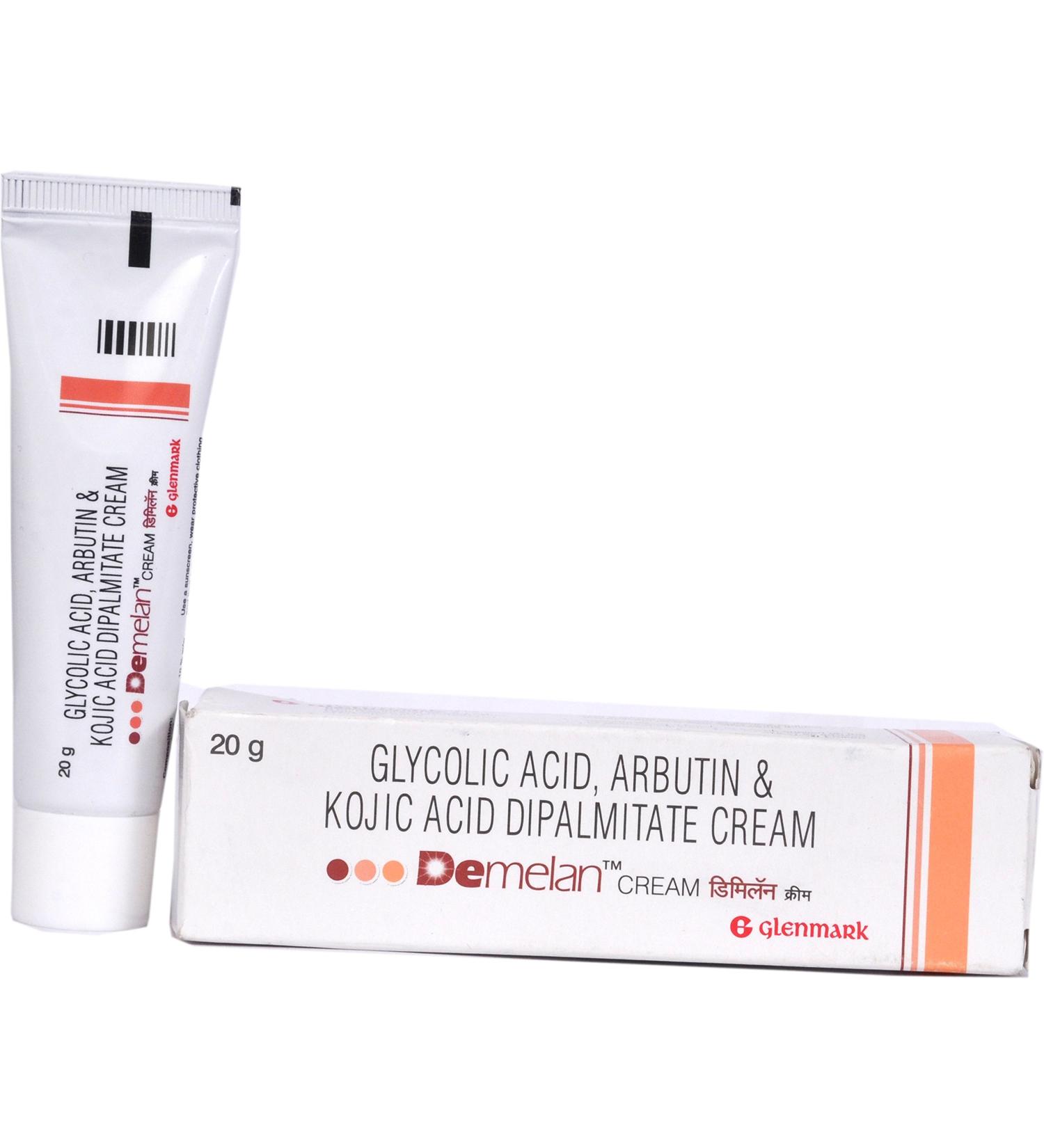 Demelan Cream Glycolic Acid Arbutin Kojic Acid Hyper Pigmentation Skin Care