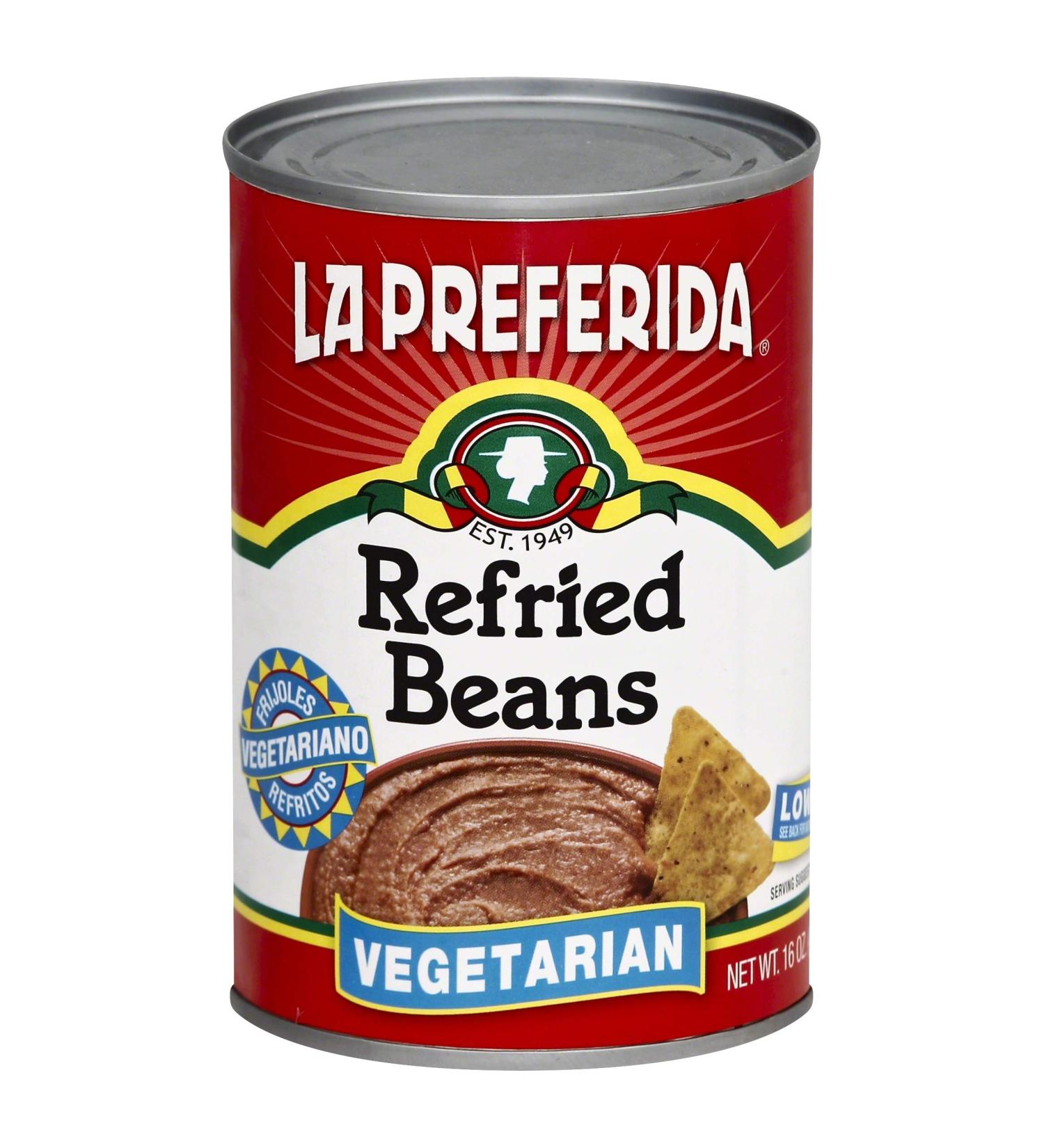 La Preferida Vegetarian Refried Beans - 16 oz | Authentic Mexican Flavor - Buy Online on GoSupps.com