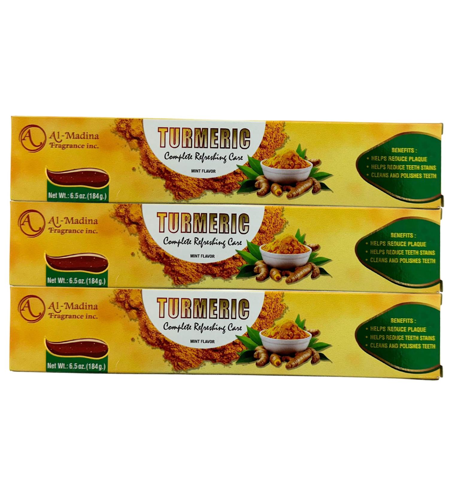 Infinix Herbal and Turmeric Toothpaste withSaffron Tea Tree Aloe Vera Ginger and Turmeric - Paraben Free & Refreshing Oral Care for Sensitive Teeth - Halal - Pack of 3 - Buy Online on GoSupps.com
