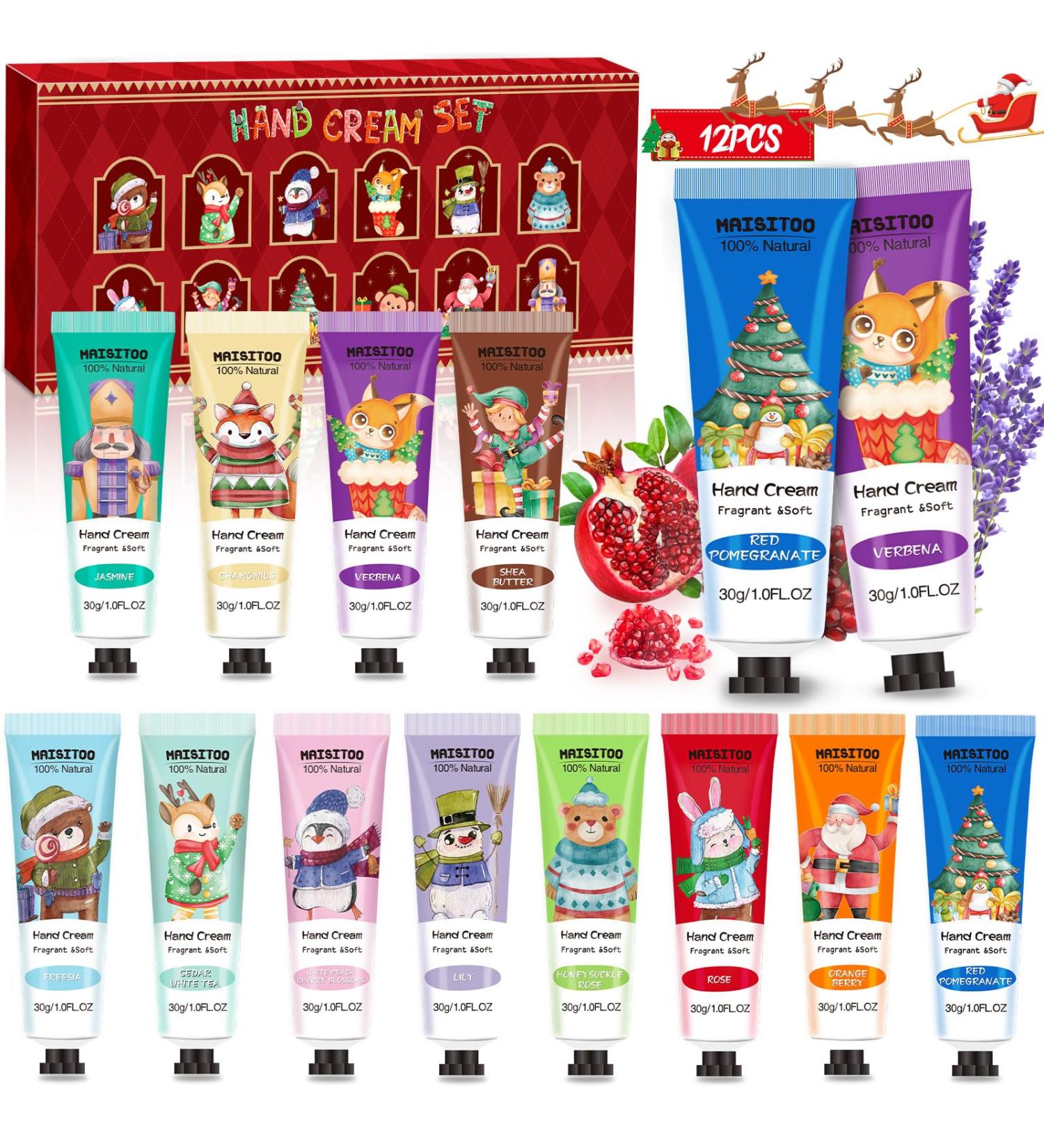 NLMWTI Mini Hand Creams 12 Pieces Hand Cream Repairing Hand Cream Moisturizing Hand Cream for Dry Hands and Feet Christmas Valentine's Day Birthday for Mom Girlfriend - Buy Online on GoSupps.com