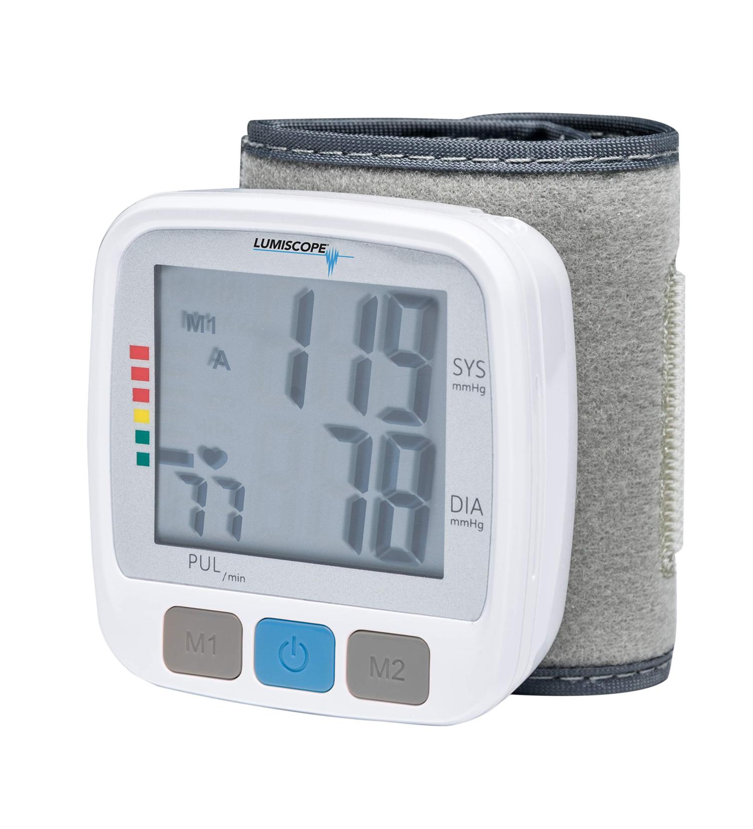 Lumiscope Automatic Wrist Digital Blood Pressure Monitor - Digital LCD Screen & Pulse Monitor with 2-User Memory - 1143 - Buy Online on GoSupps.com
