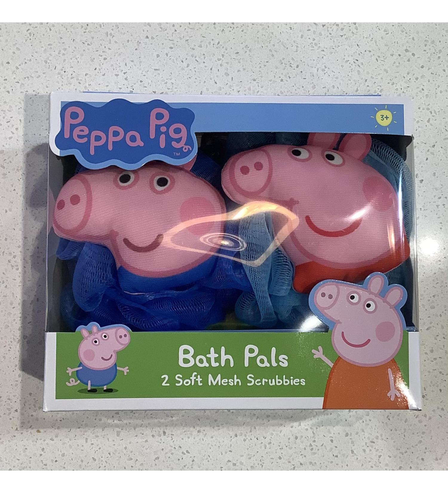 Pig Character Soft Mesh Bath Puffs Scrubbies - 2 Pcs