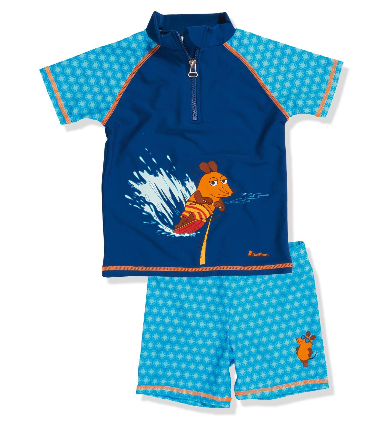 Playshoes Unisex Children's UV Protection Swim Set - Two-Piece Swim Shirt & Swim Shorts 98-104 | Stylish Swimwear for Kids - Buy Online on GoSupps.com
