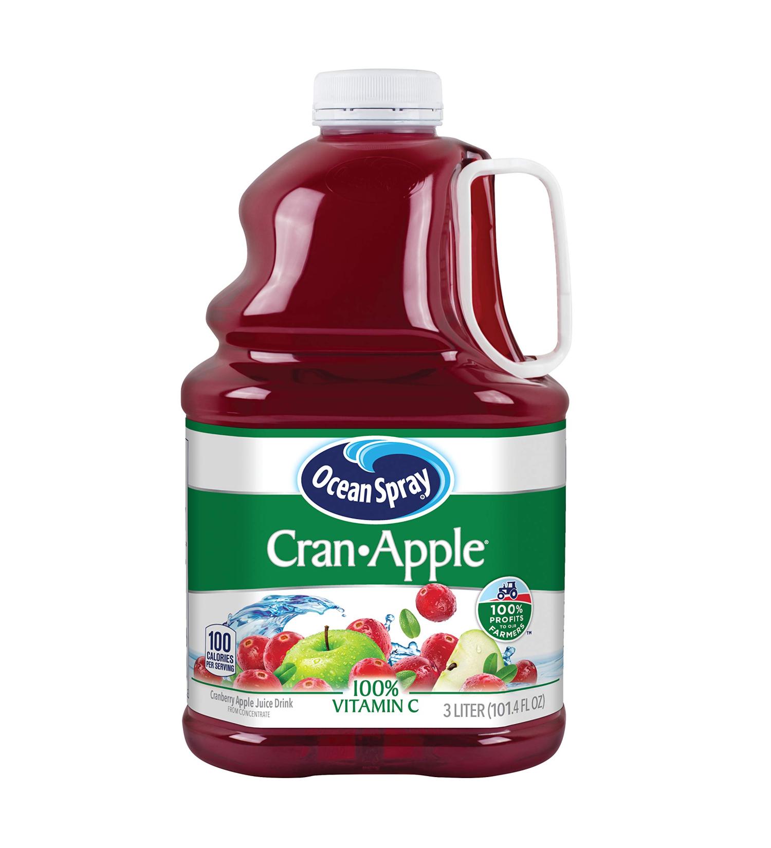 Ocean Spray Cran-Apple Juice Drink, 3 Liter Bottle - 101.4 Fl Oz (Pack of 1) - Buy Online on GoSupps.com