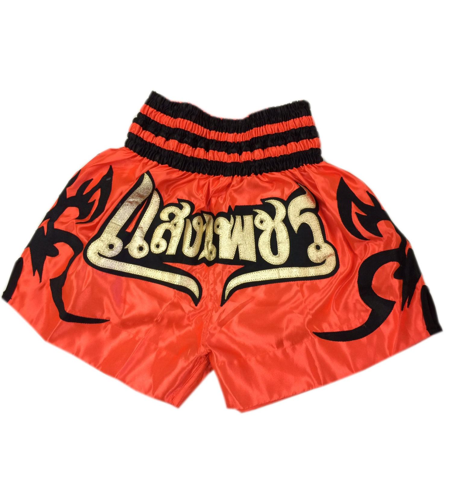 Woldorf USA Satin Orange Muay Thai Boxing Shorts - XX-Large - Buy Online on GoSupps.com