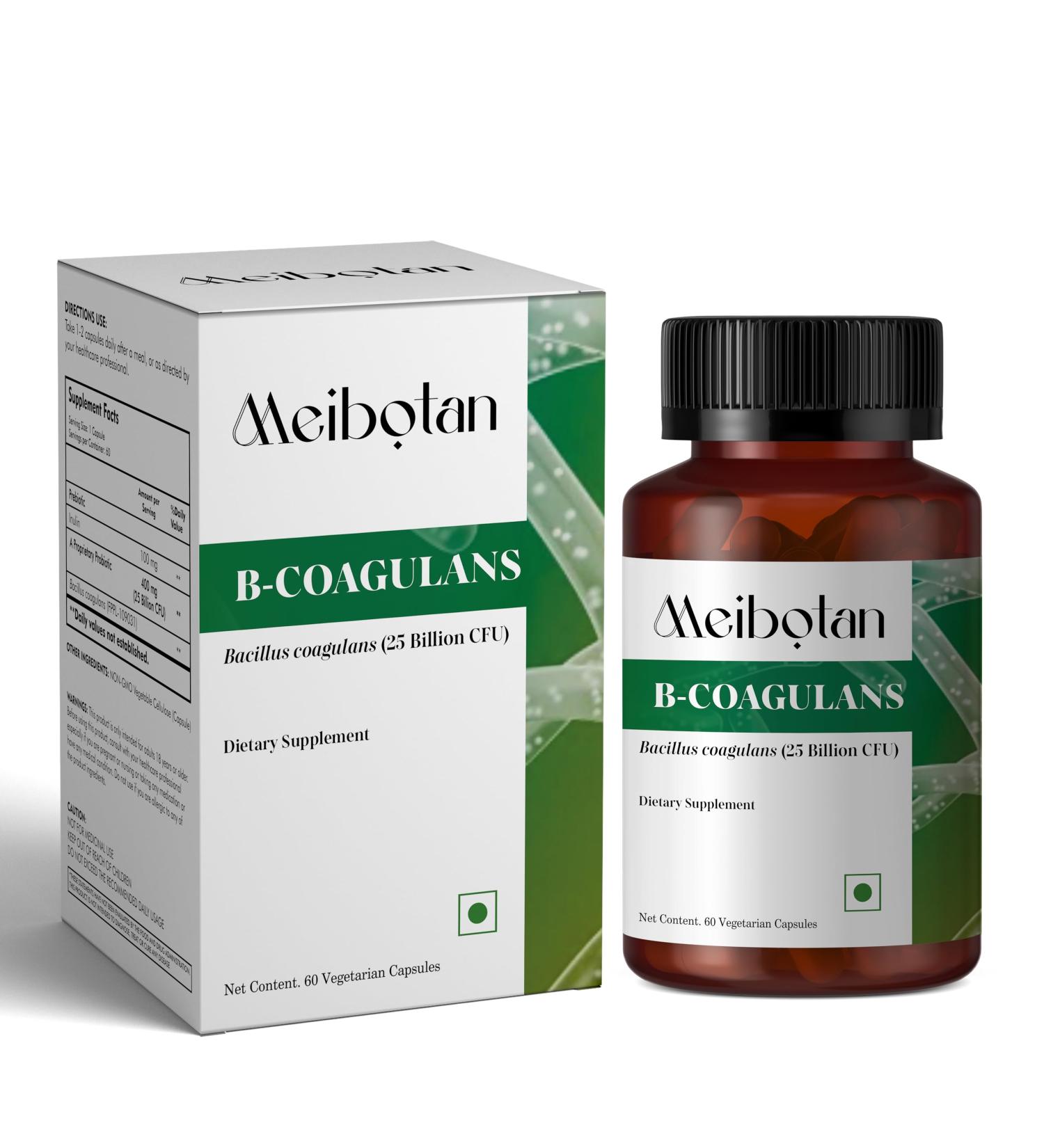 MEIBOTAN Bacillus Coagulans Probiotics Supplement - Shelf Stable Probiotics to Promote GI Health Helps to Improve Irritable Bowel Syndrome (IBS) Diarrhea and Constipation 60 Veggie Capsules - Buy Online on GoSupps.com