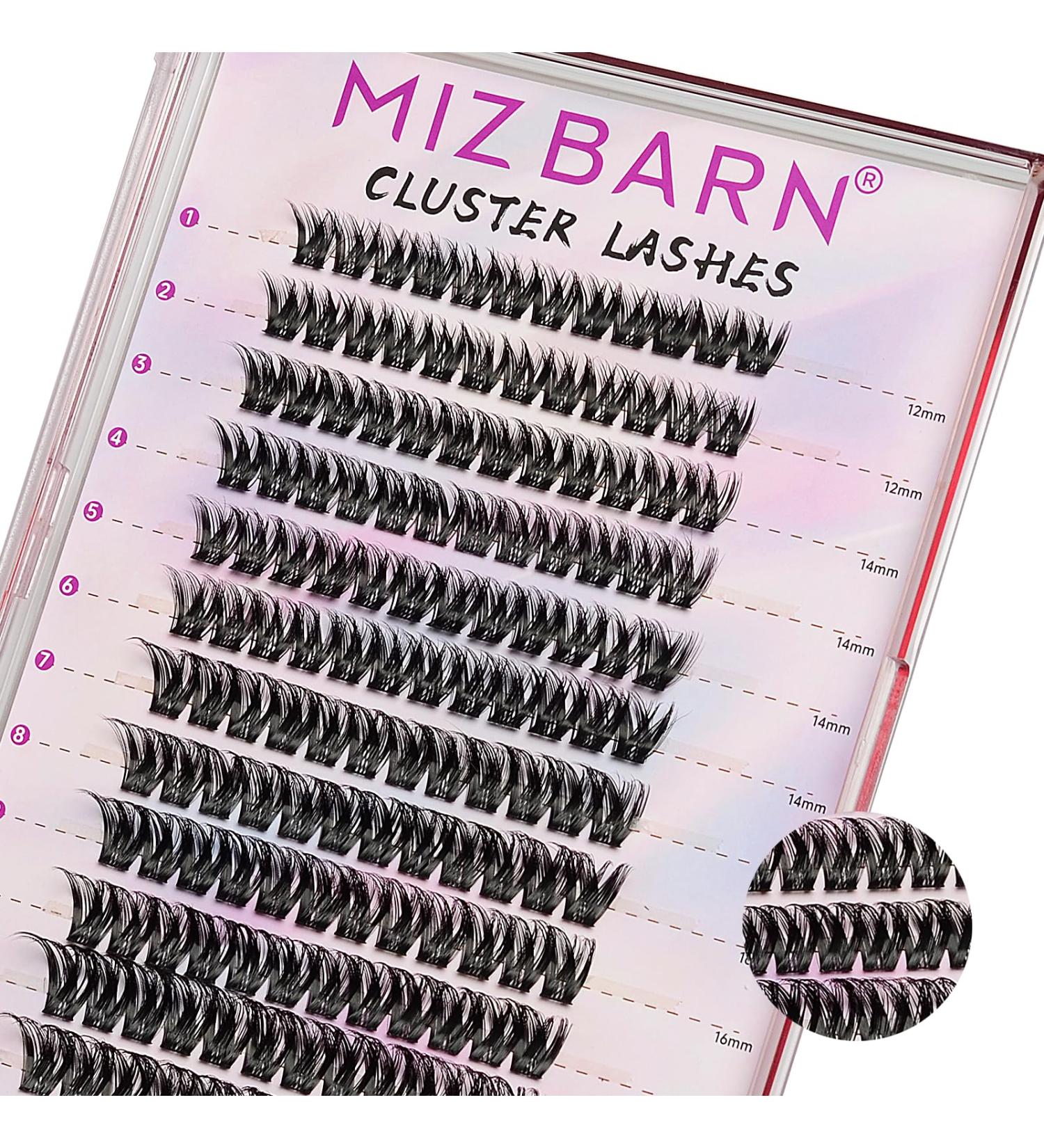 Buy MIZ BARN 144pcs D Curl Lash Clusters - Fluffy Individual Eyelashes 12-18mm for DIY Home Extensions - Buy Online on GoSupps.com