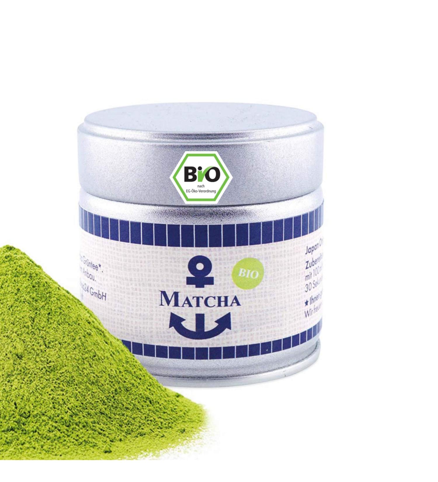 Organic Japanese Matcha Powder - 30g Can | Vegan Pesticide-Free Perfect for Lattes Smoothies & Cooking - Buy Online on GoSupps.com