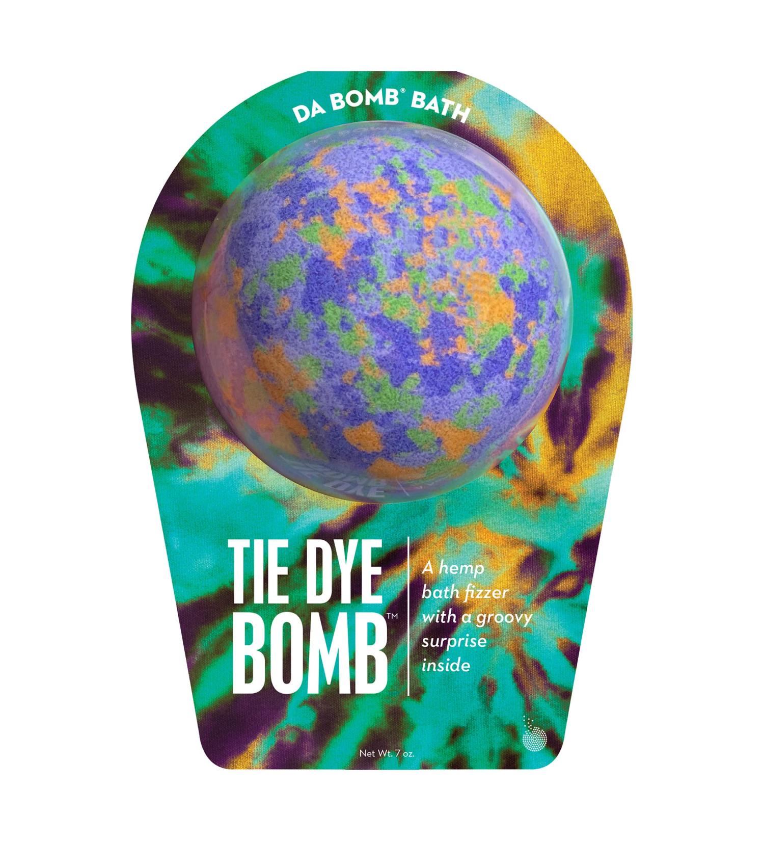 DA BOMB Tie Dye Purple Bath Bomb 7oz - Vibrant Multi-Colored Bath Fizzy - Buy Online on GoSupps.com