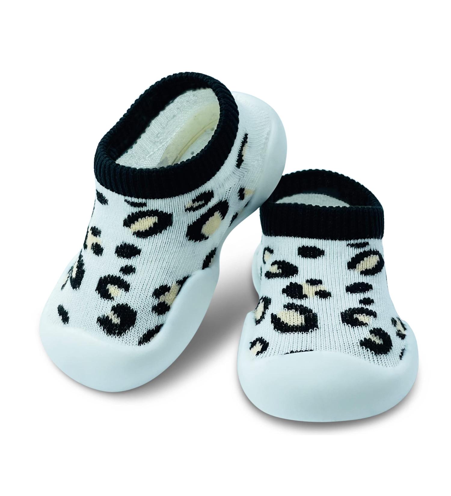 Dookeh Baby Shoes Soft Sole Sneakers for Boys & Girls | Infant/Toddler Sock Shoes 6-9 Months | A1 Leopard Light - Buy Online on GoSupps.com