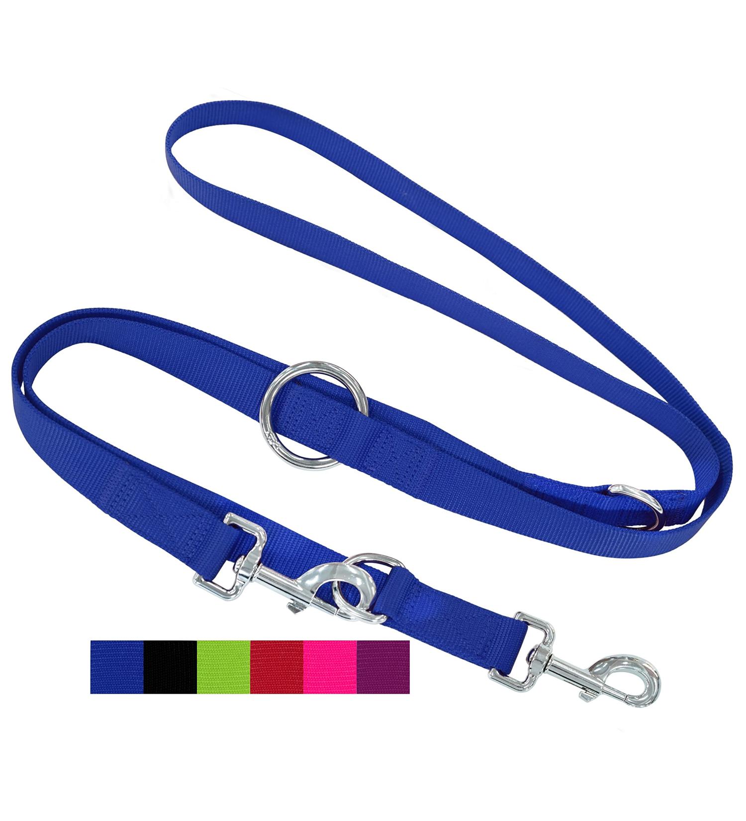 Dey Premium 2m Dog Leash - 3-Way Adjustable Nylon for All Dog Sizes | Multiple Colors Available | Doubleein Puppy Leash - Buy Online on GoSupps.com