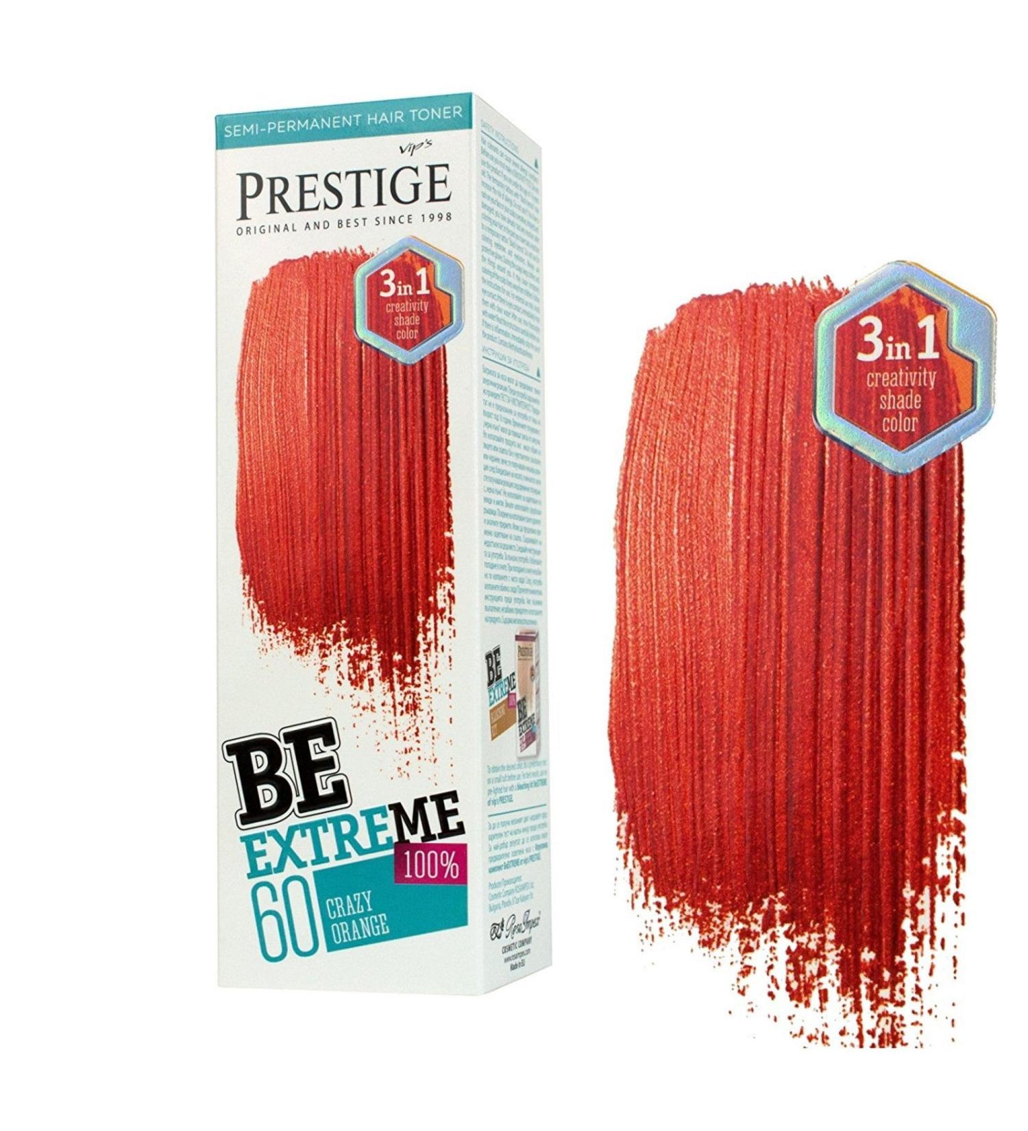 Be Extreme Semi-Permanent Hair Toner - 60 Crazy Orange | Ammonia Paraben & PPD Free | International Shipping - Buy Online on GoSupps.com