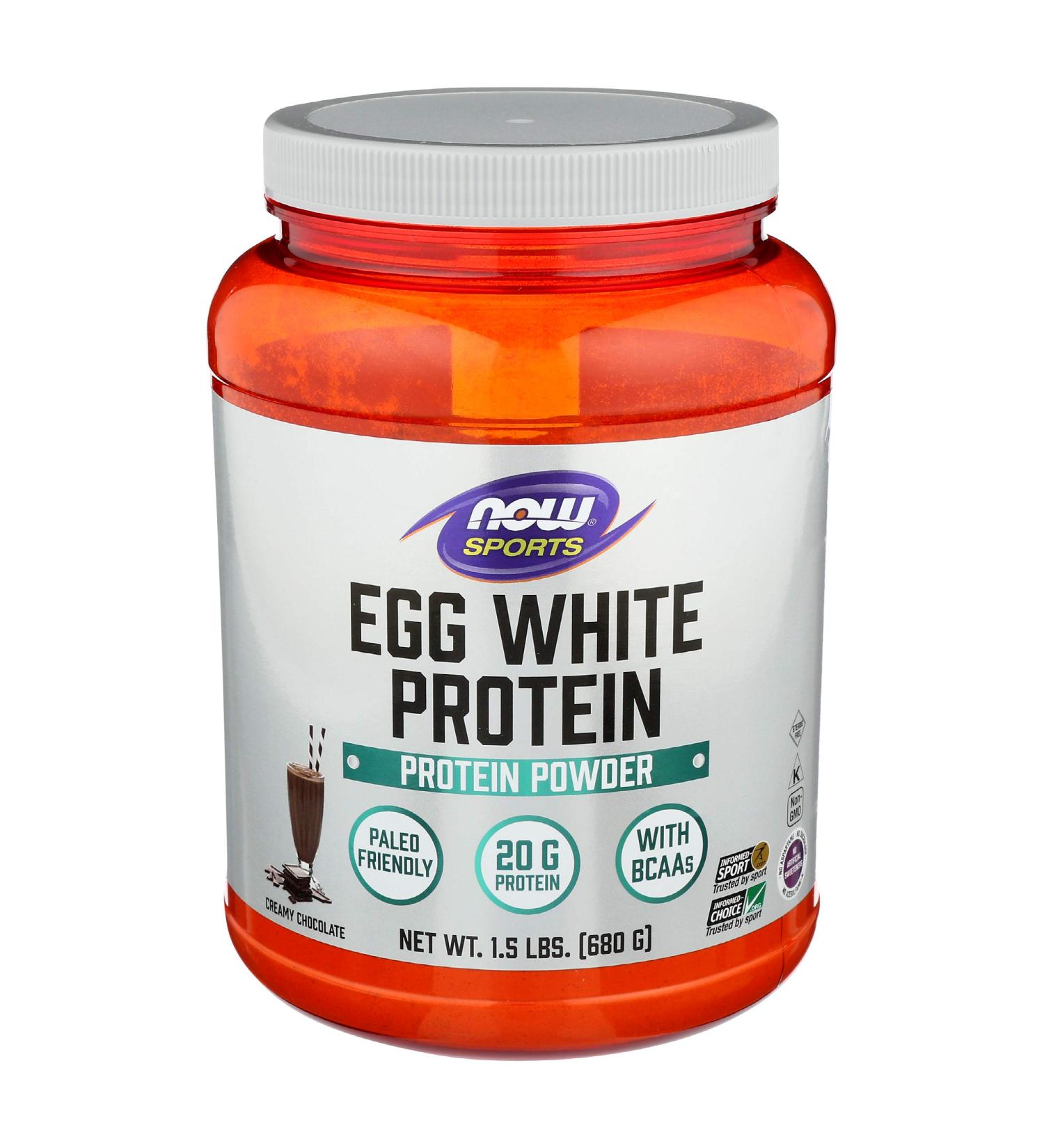 NOW Foods Egg White Protein Chocolate 24 Ounce - Buy Online on GoSupps.com