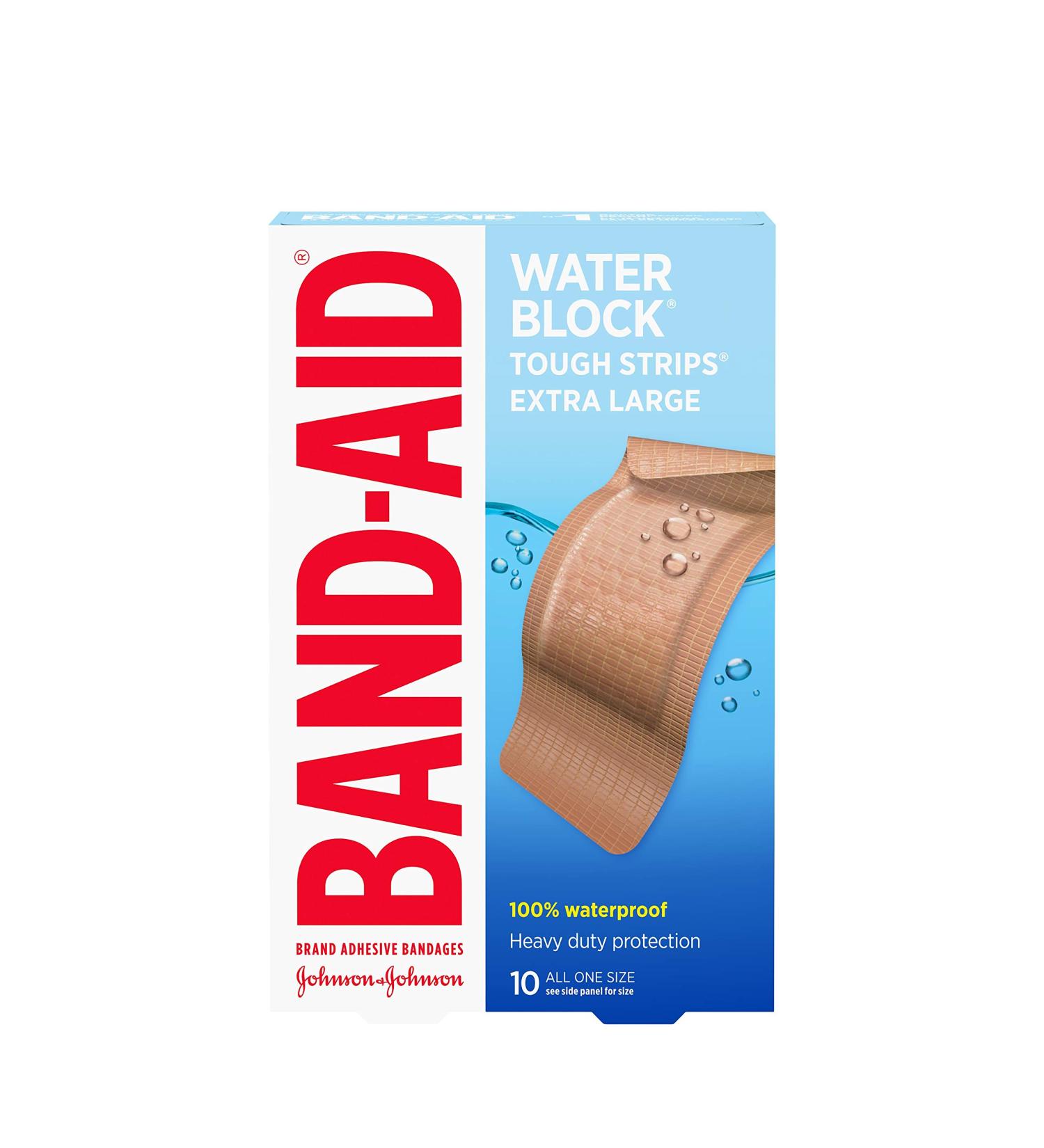 Band Aid tough XL (10 Count) Tough Strips Water Block XL - Buy Online on GoSupps.com