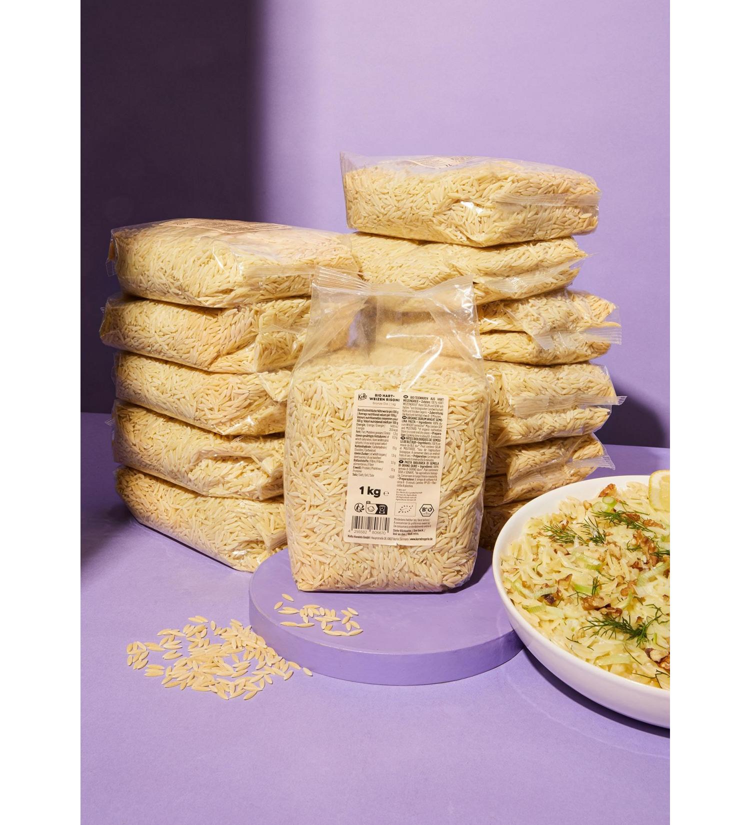  KoRo KoRo - Wheat risoni 12 x 1 kg - Alternative to rice and classic pasta - 100% durum wheat semolina - Source of fiber and protein - Buy Online on GoSupps.com