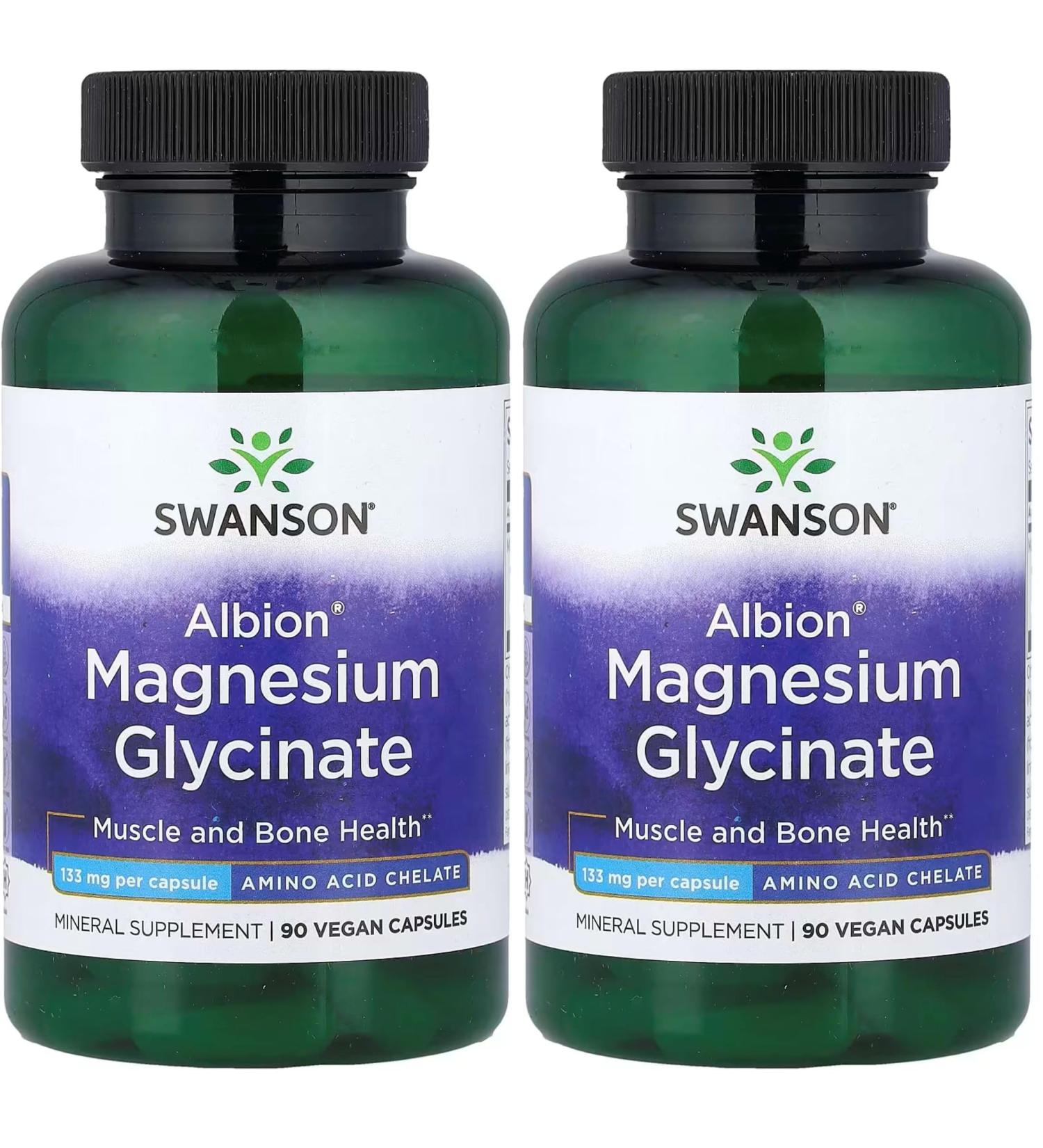 Albion Chelated Magnesium 133 mg 90 Caps (Pack of 2) - Buy Online on GoSupps.com