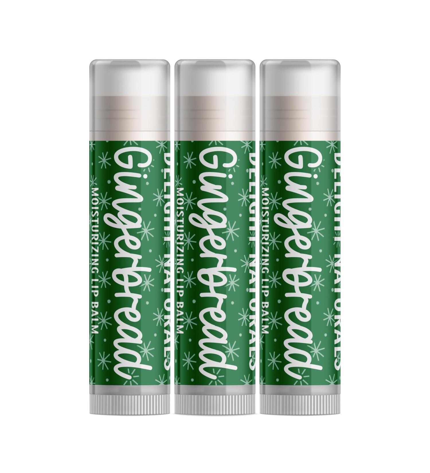 Delight Naturals Merry Christmas Gingerbread Lip Balm - Set of Three - Buy Online on GoSupps.com