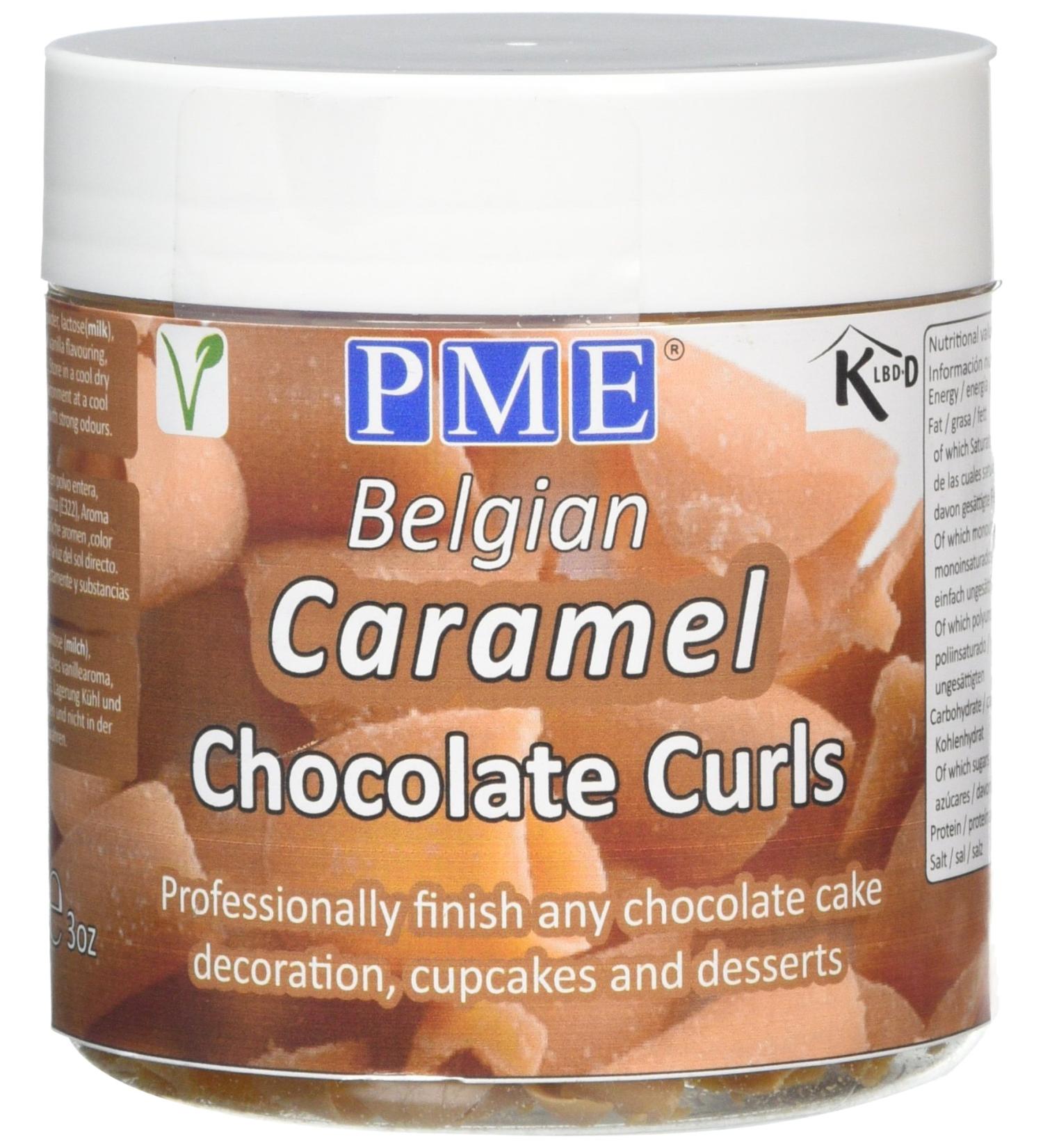 PME Belgian Caramel Chocolate Curls 85 g - Buy Online on GoSupps.com