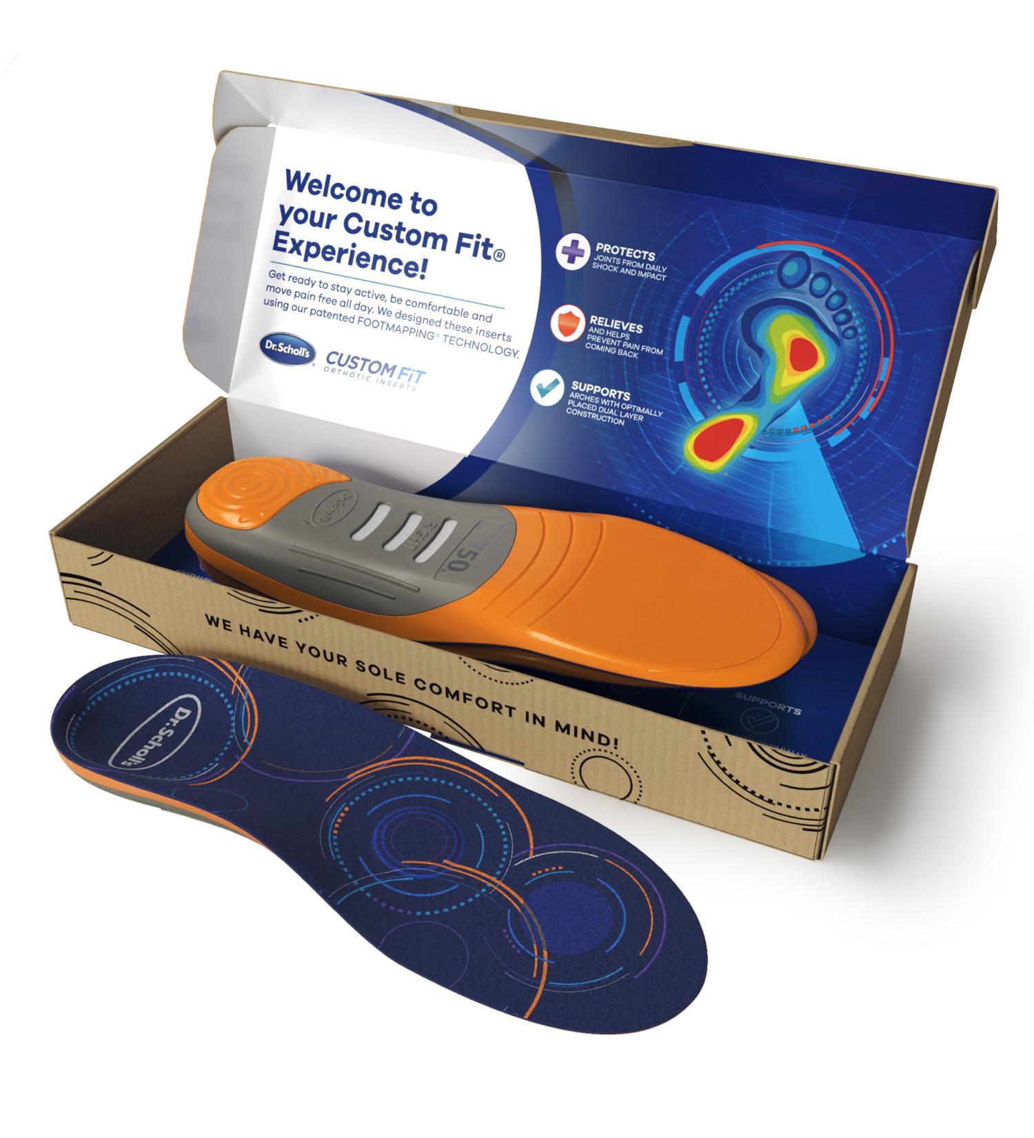 Dr. Scholl's Custom FiT Comfort Insoles for Low Arch Support - Full Length Shoe Inserts for Men & Women Size 9.5-10 & 8.5-9 All Day Comfort & Plantar Fasciitis Relief - Buy Online on GoSupps.com