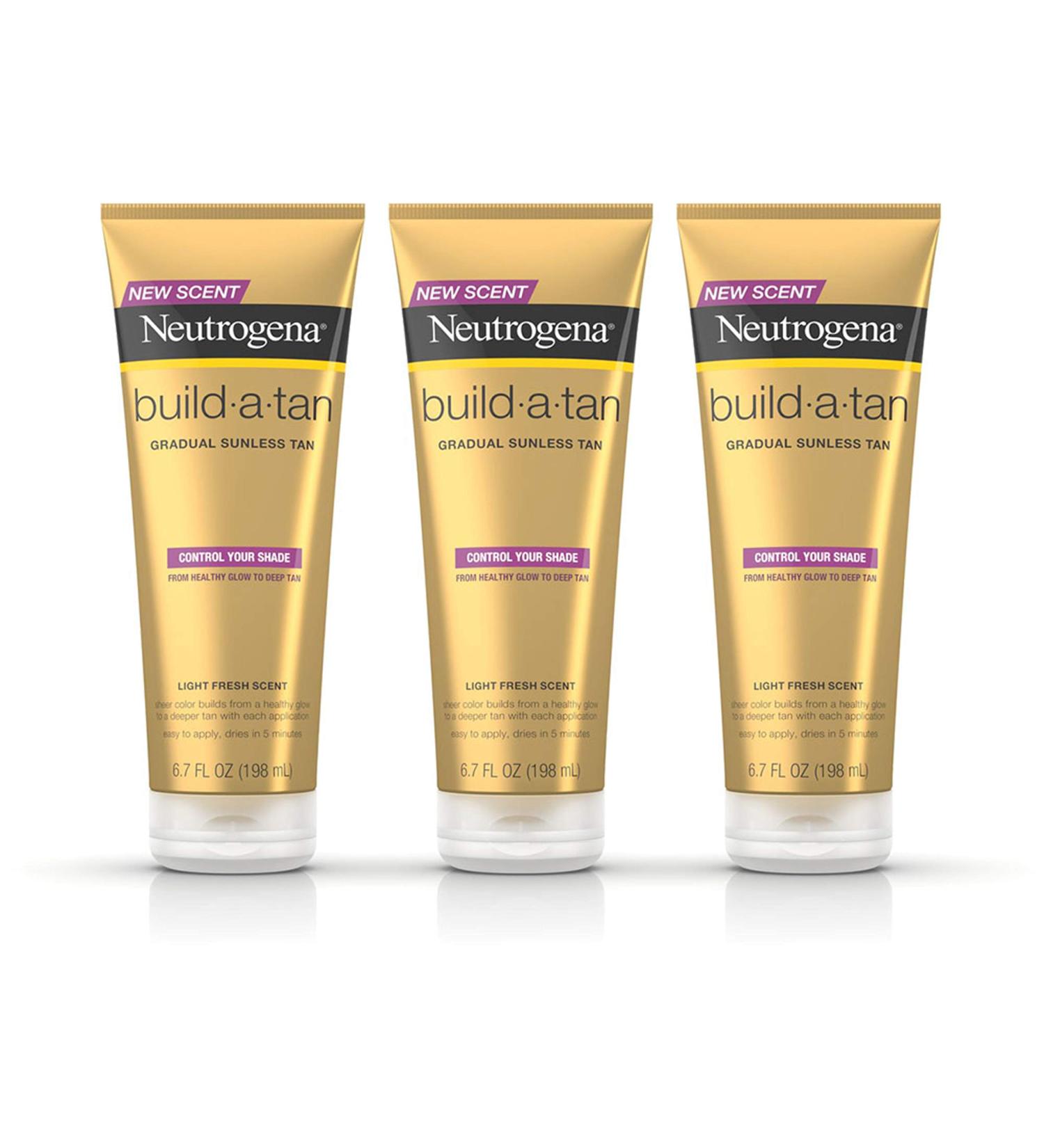 Neutrogena Build-A-Tan Gradual Sunless Tanning Lotion - 6.7 fl. oz (Pack of 3) - Buy Online on GoSupps.com