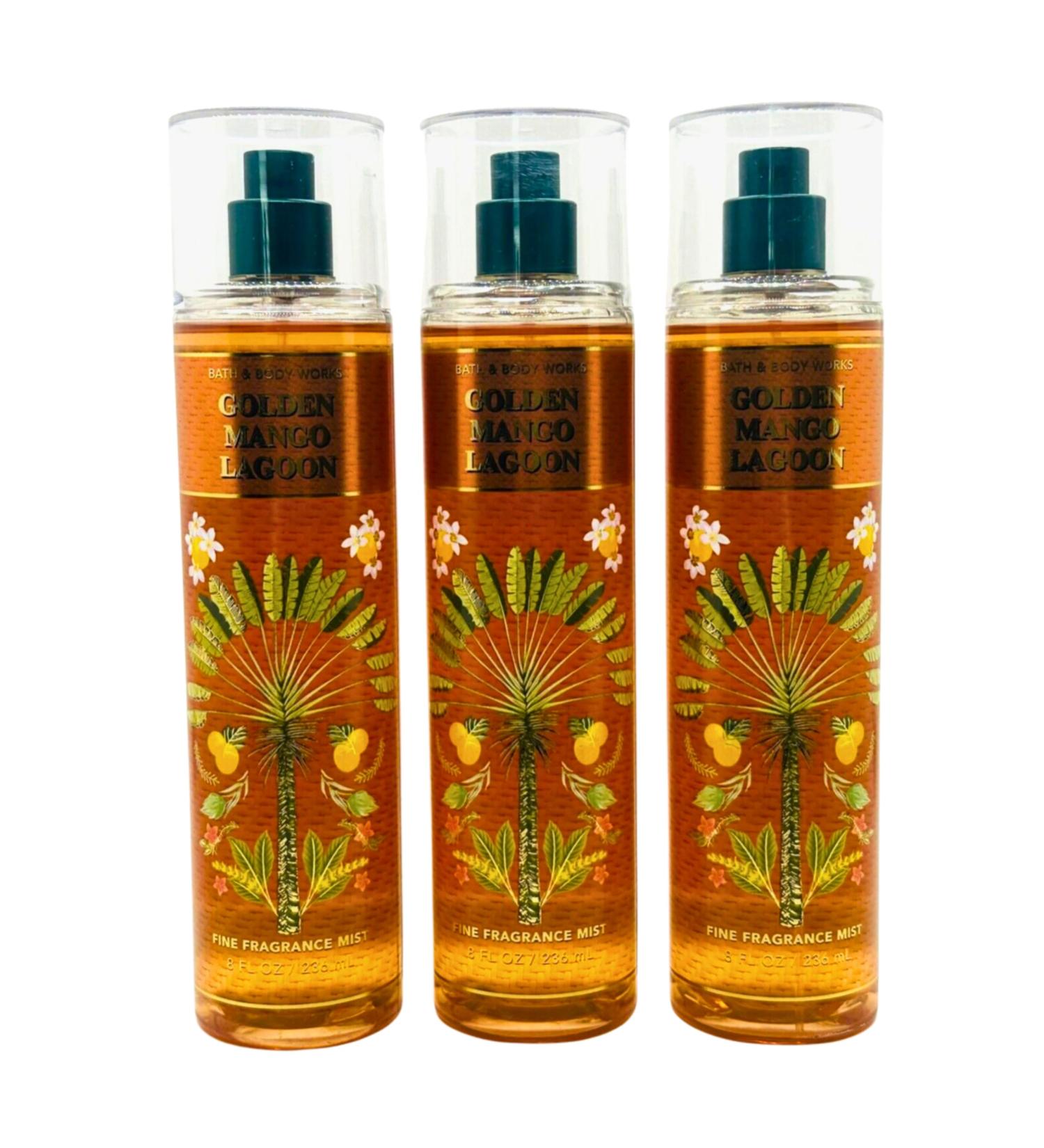 Bath & Body Works Fragrance Mist 3-Pack 8oz Each (Golden Mango Lagoon)