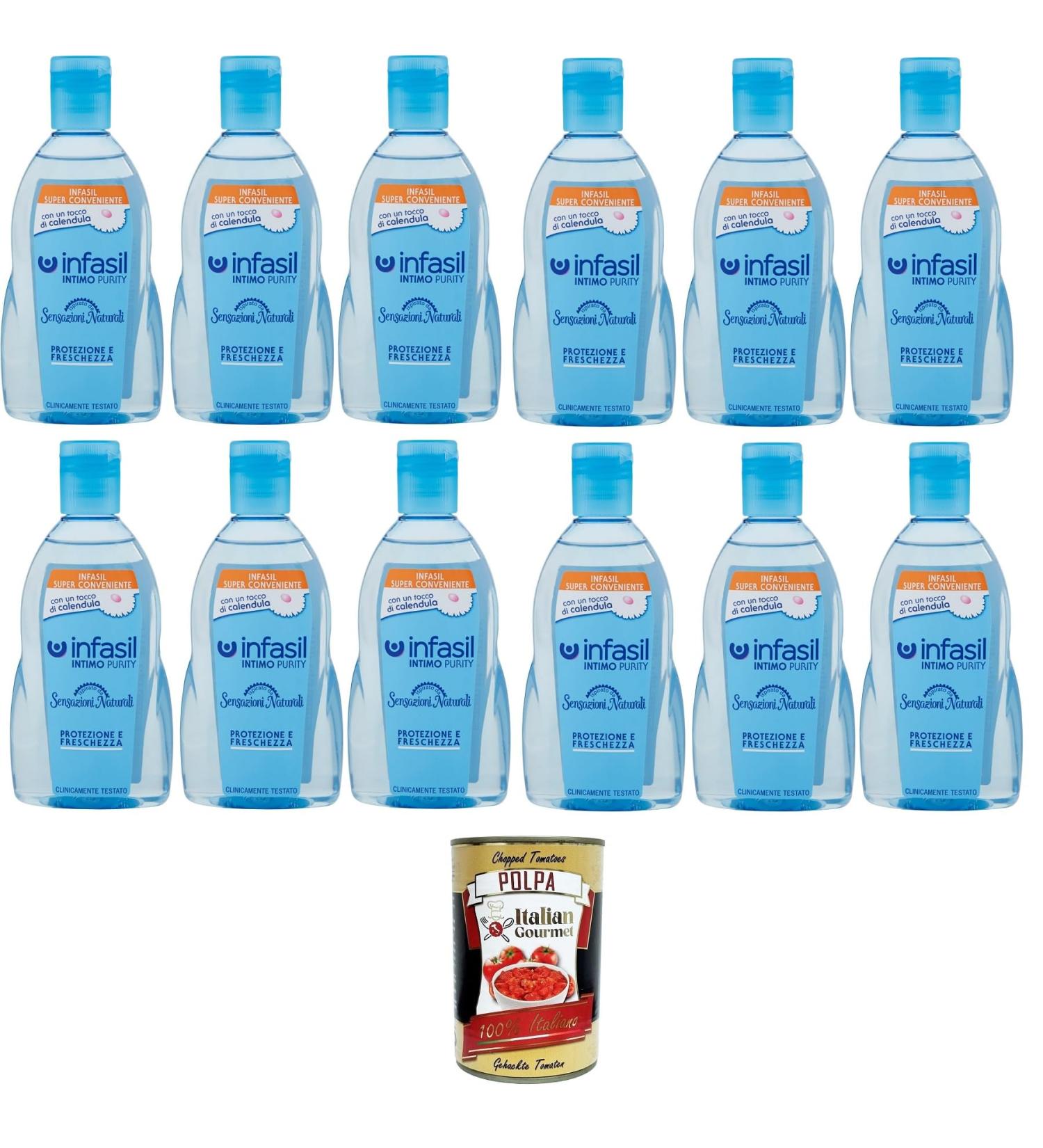  Italian Gourmet E.R. Infasili Intimo Purity Natural Sensations Protection and Freshness 12 x 200 ml + Italian Gourmet Polpa 400 g - Buy Online on GoSupps.com