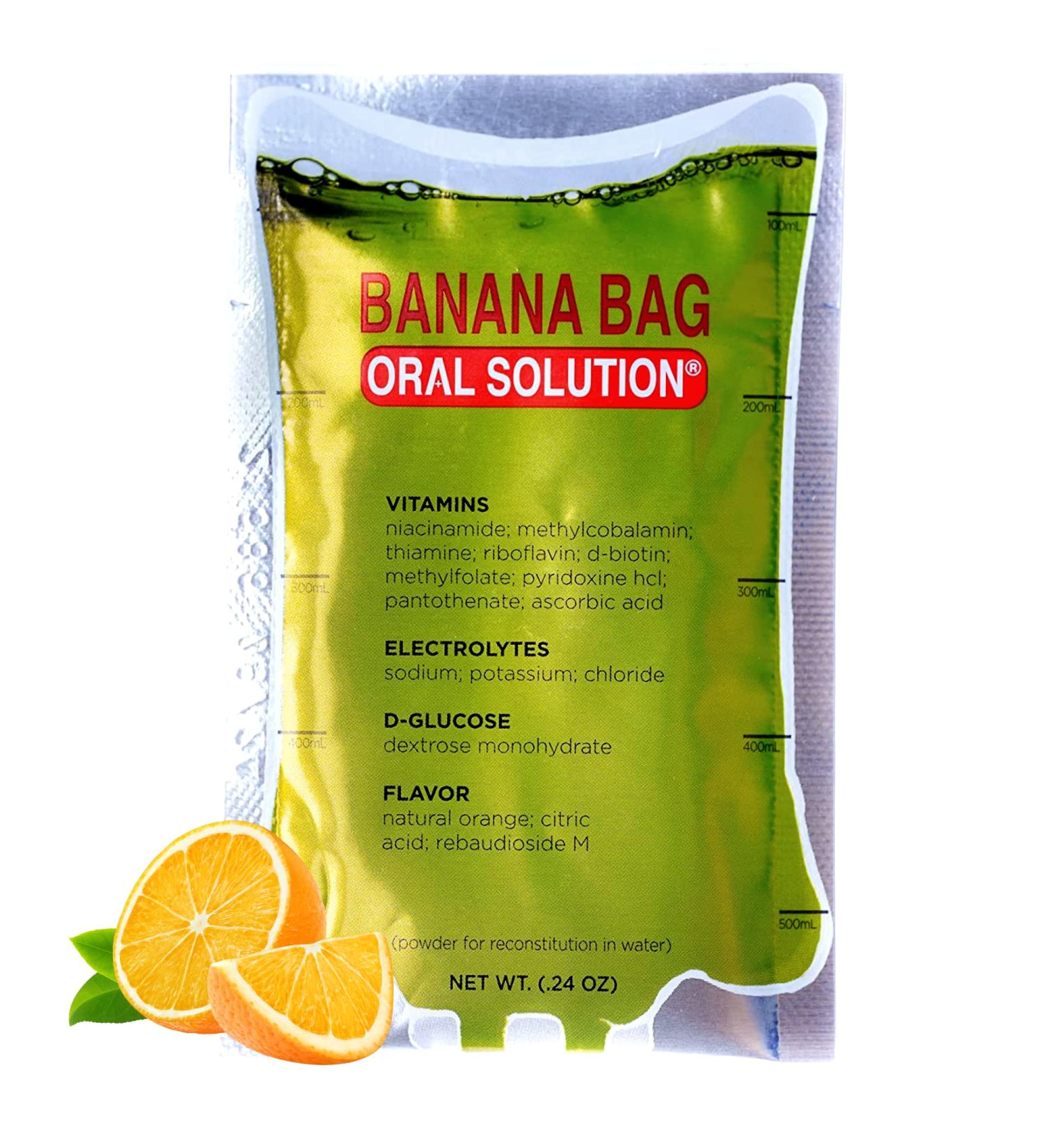 Banana Bag Sweet Orange Electrolyte & Vitamin Powder Packet - Pack of 5 - Buy Online on GoSupps.com