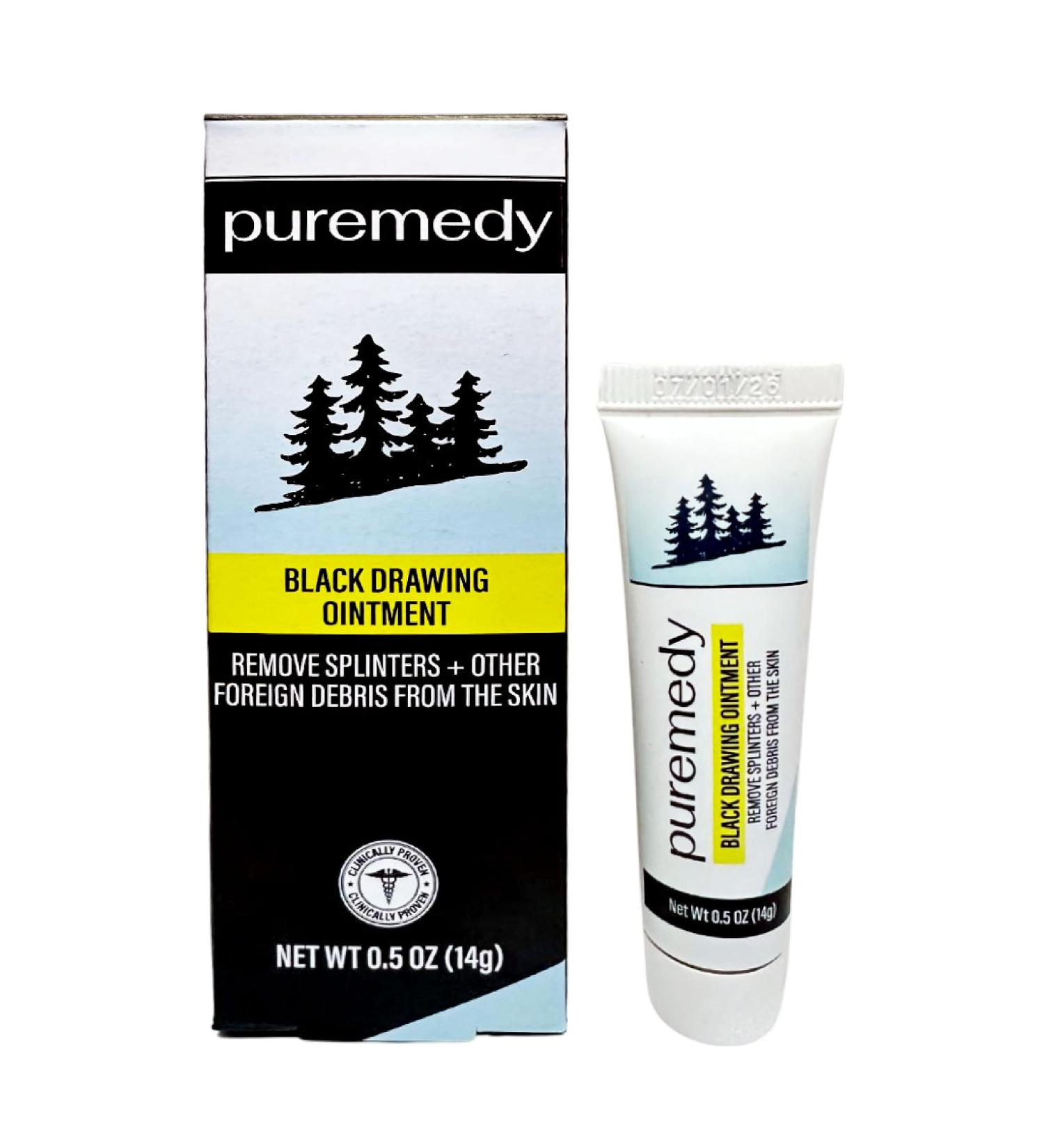 Buy Puremedy Black Drawing Ointment 0.5oz - Natural Healing Salve for Wounds Burns & Skin Irritations - Organic First Aid for All Ages & Pets - Buy Online on GoSupps.com