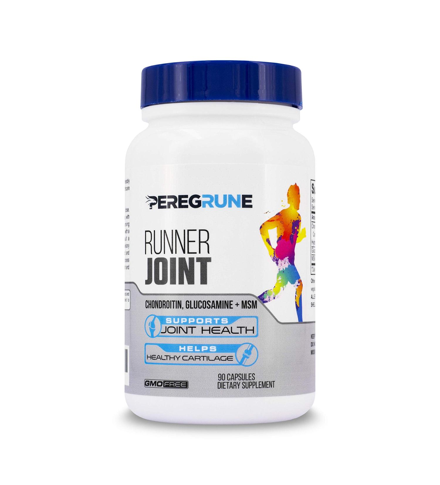 PEREGRUNE Runner Joint Support Supplement | Supports Healthy Joints Cartilage & Mobility | Glucosamine Chondroitin MSM | GMP Certified Joint Support for Athletes 90 Capsules - Buy Online on GoSupps.com