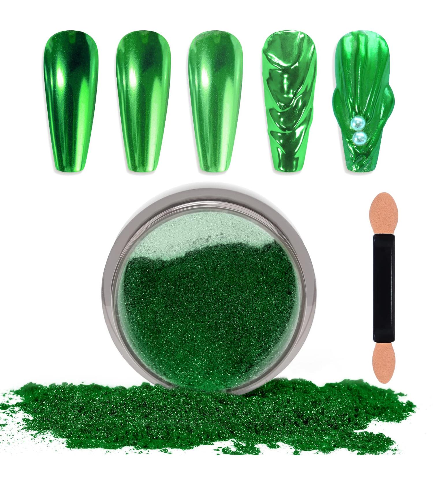 Shop Laza Chrome Nail Powder - Mirror Effect Metallic Glitter for DIY Gel Nail Art & Crafts | Holographic Pigment & Decoration - Buy Online on GoSupps.com