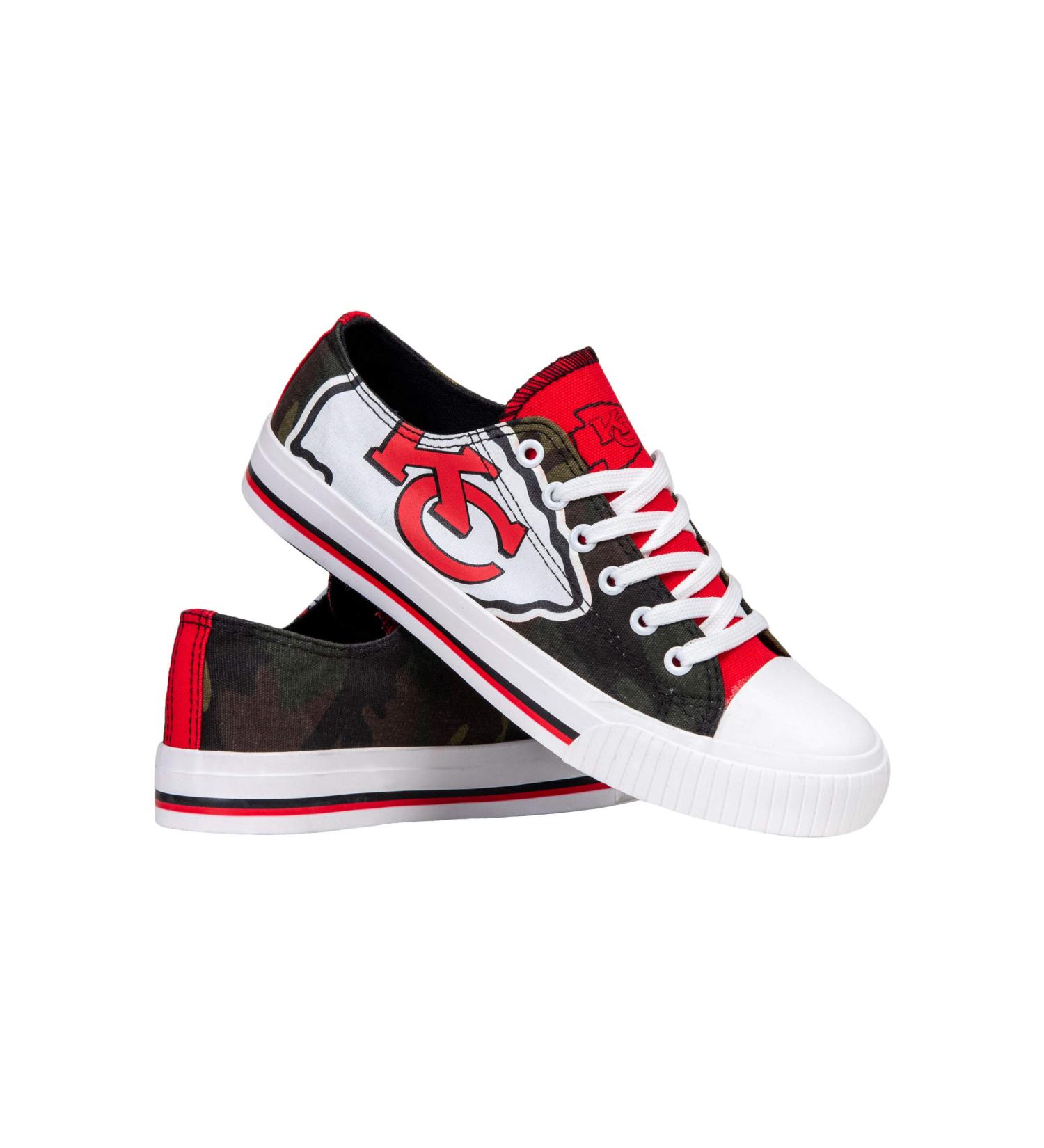 Kansas City Chiefs Women's Camo Low Top Canvas Shoes - Size 11 - Buy Online on GoSupps.com