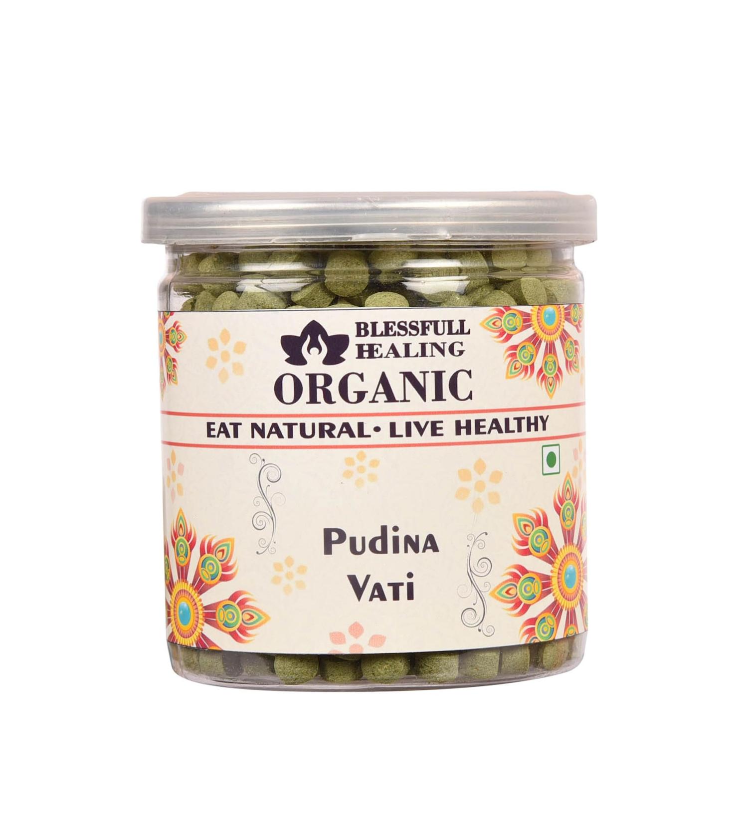 Blessfull Healing Organic Pudina Vati 400 Gram Airtight Container (Packing May Vary)