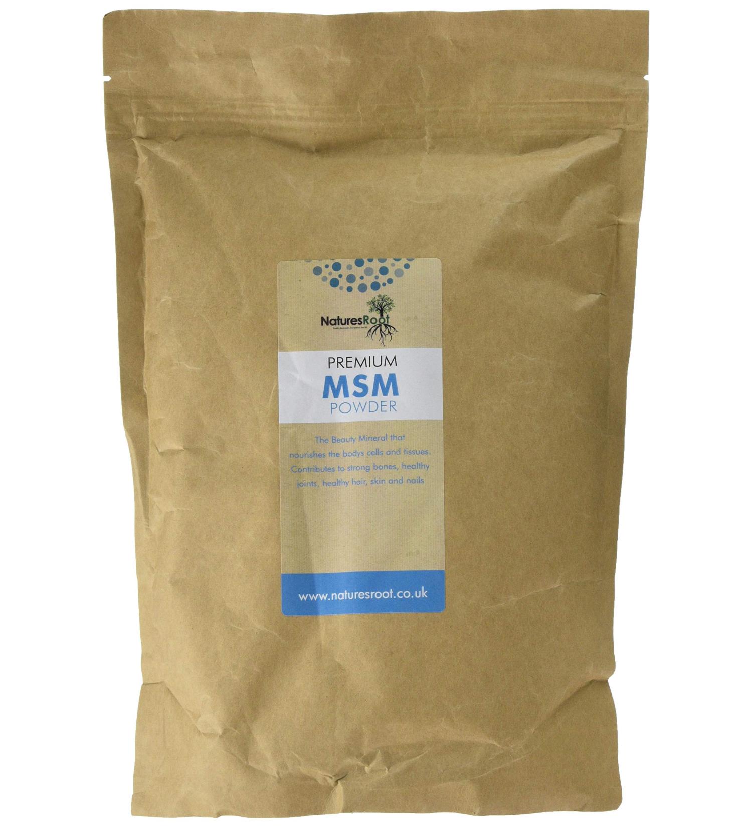 Pure MSM Crystal Powder 1kg - Vegan | 99.9% Methylsulfonylmethane Sulphur - Pack of 1 - Buy Online on GoSupps.com