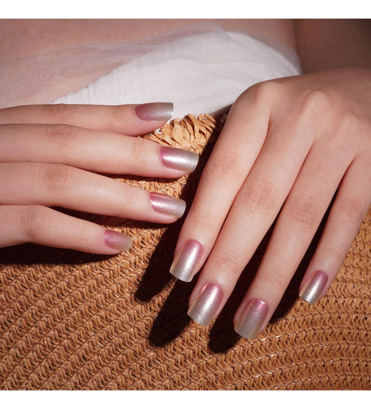 Danni & Toni Half Hardened Gel Nail Films | Silver Mirror UV Nail Foil Stickers - Awakening Nature Design | Self-Adhesive Nail Wraps (28 Stickers) - Buy Online on GoSupps.com