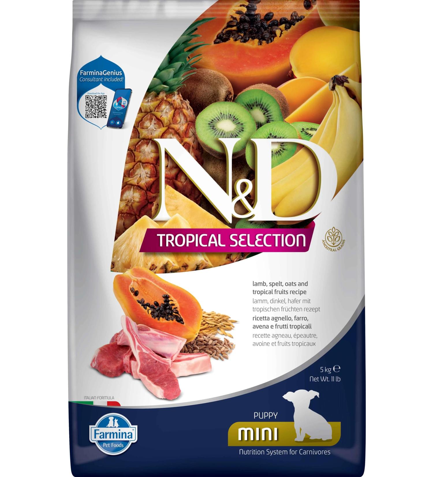 FARM ND Dog Puppy Tropical Selection Mini Lamb 5 kg