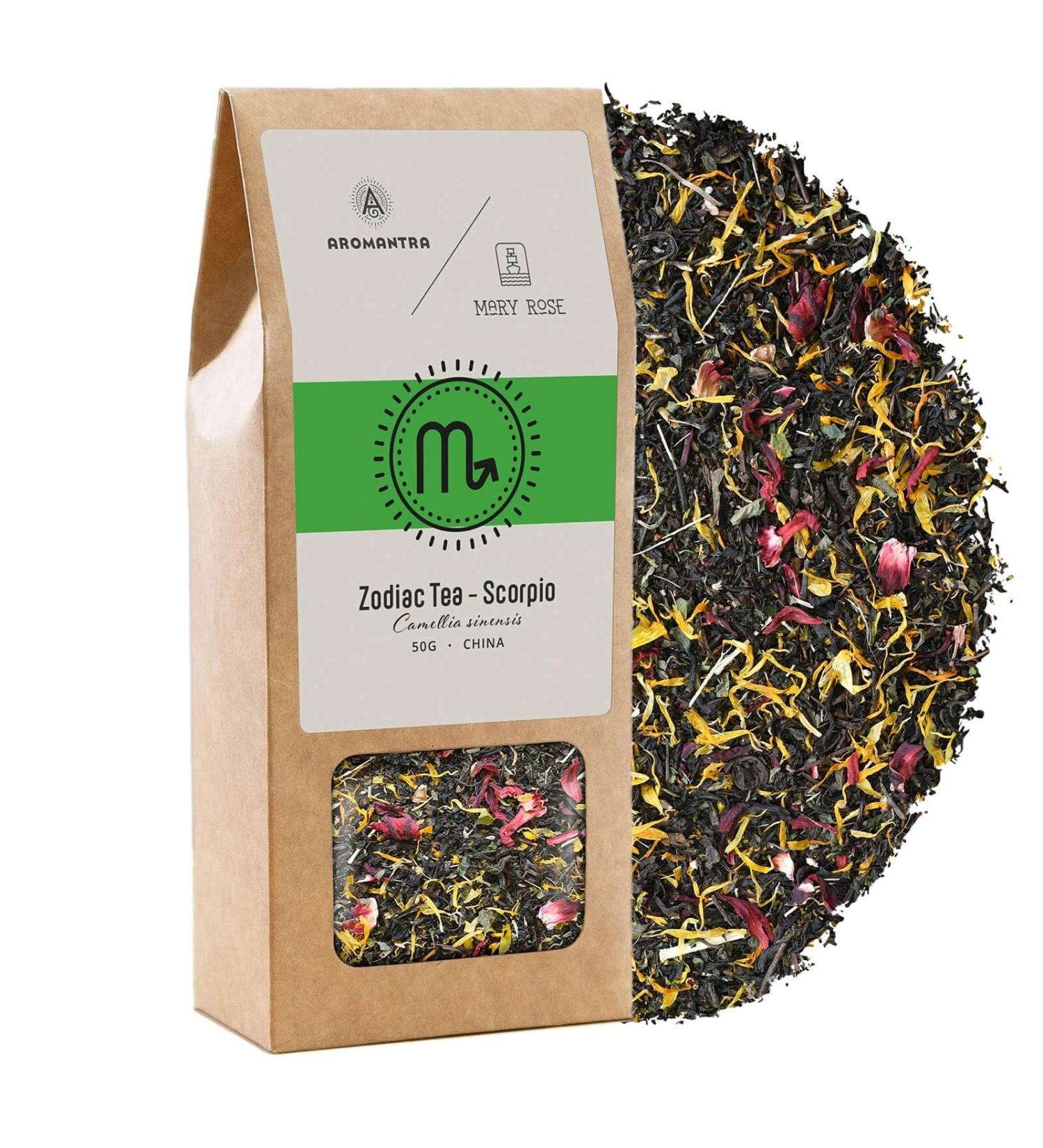 Aromantra x Mary Rose Th du Zodiaque Scorpion 50g Th Noir Yunnan Mystique aux Herbes & pices - Buy Online on GoSupps.com