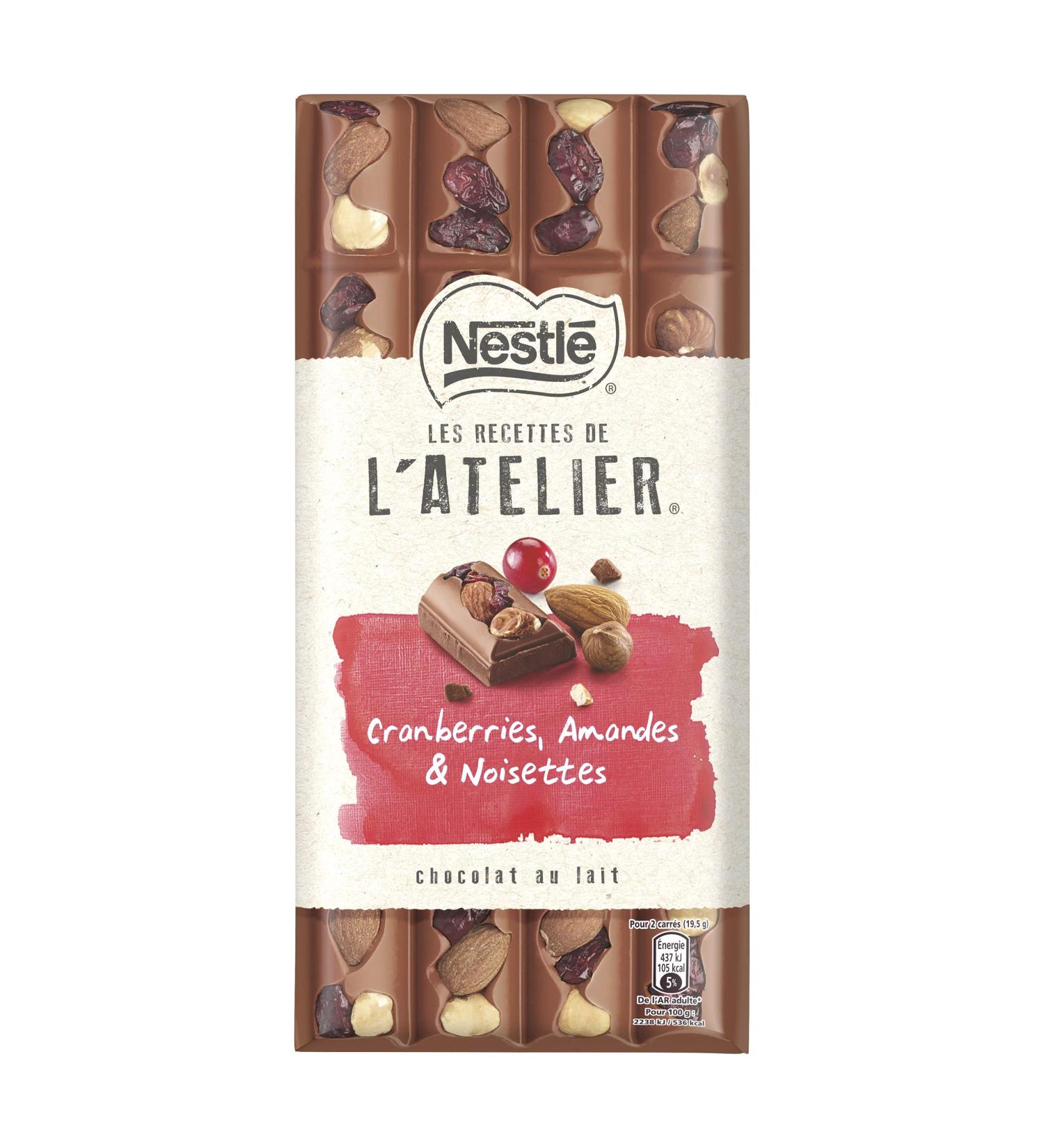 Nestl Milk chocolate cranberries almonds & hazelnuts - 195g bar - Buy Online on GoSupps.com