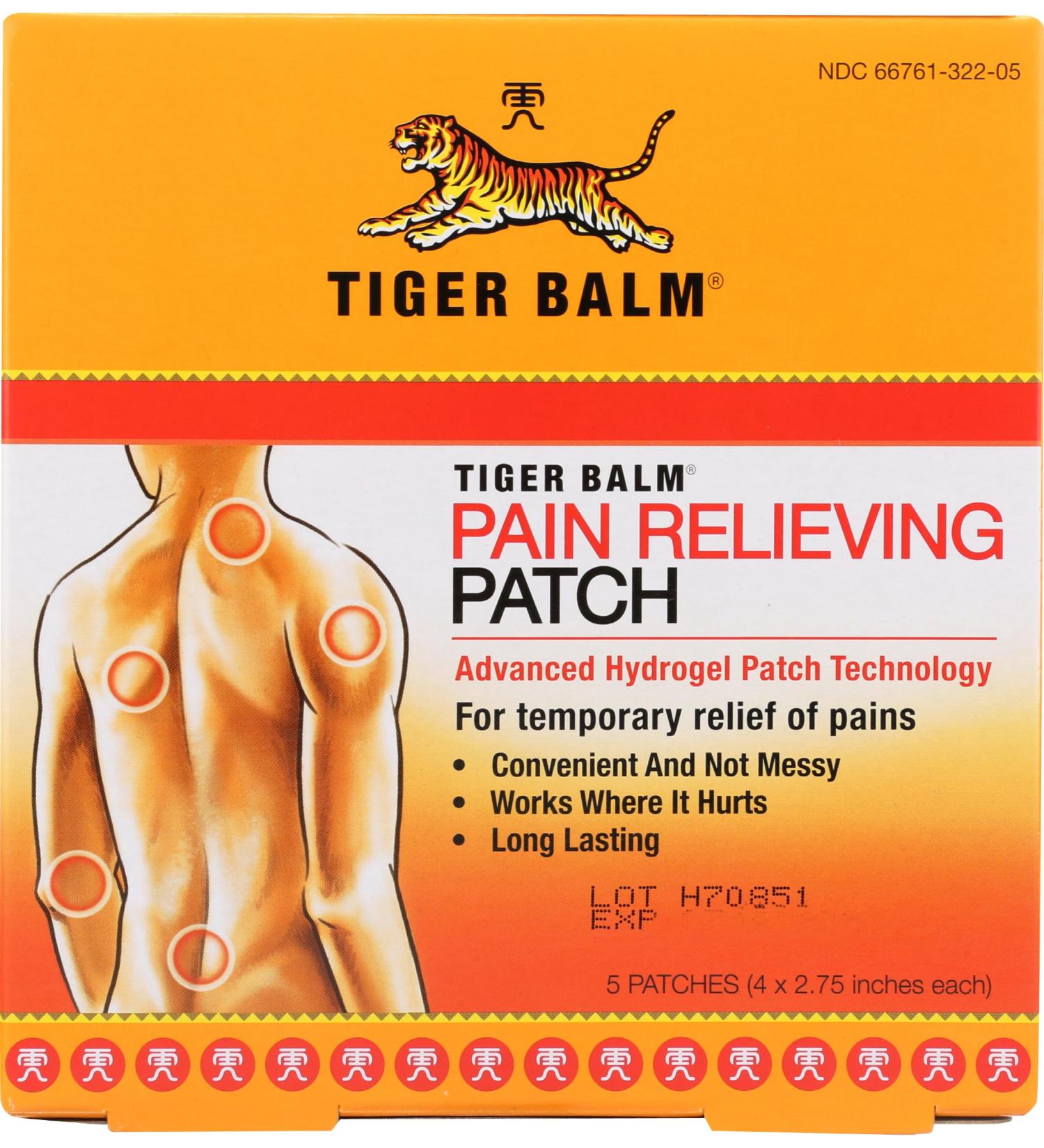 Tiger Balm Pain Relief Patches - 5 Count for Fast International Shipping - Buy Online on GoSupps.com