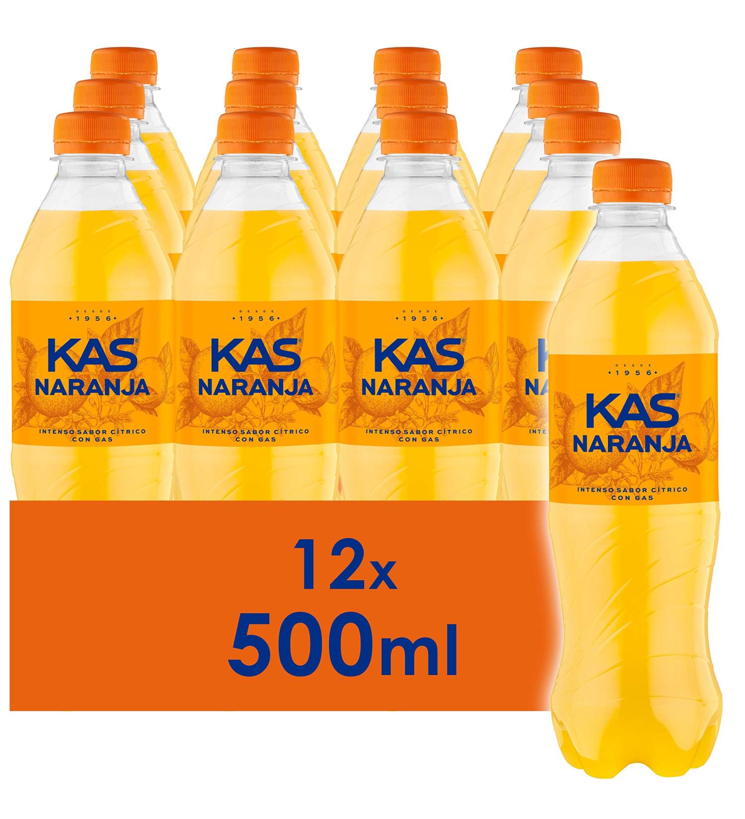 KAS Orange - Flavored Refreshment - Bottle - 12 x 500 ml - Buy Online on GoSupps.com