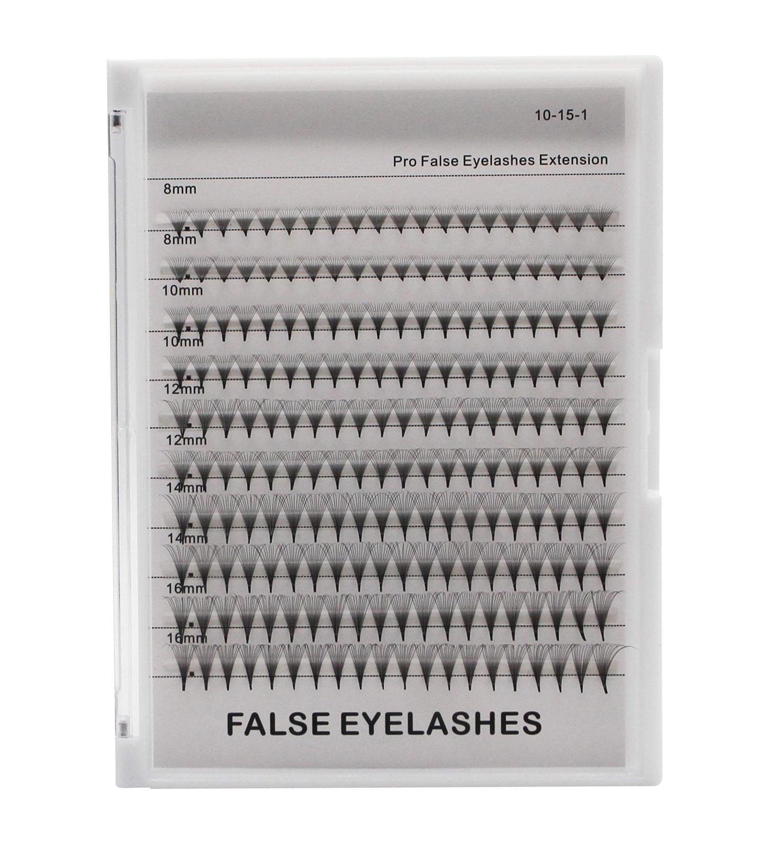 12D Russian Volume Faux Mink Eyelash Extensions 0.07mm D Curl Premade Fans (8-16mm Mixed) | 10 Piece Assortment for Professional Use - Buy Online on GoSupps.com
