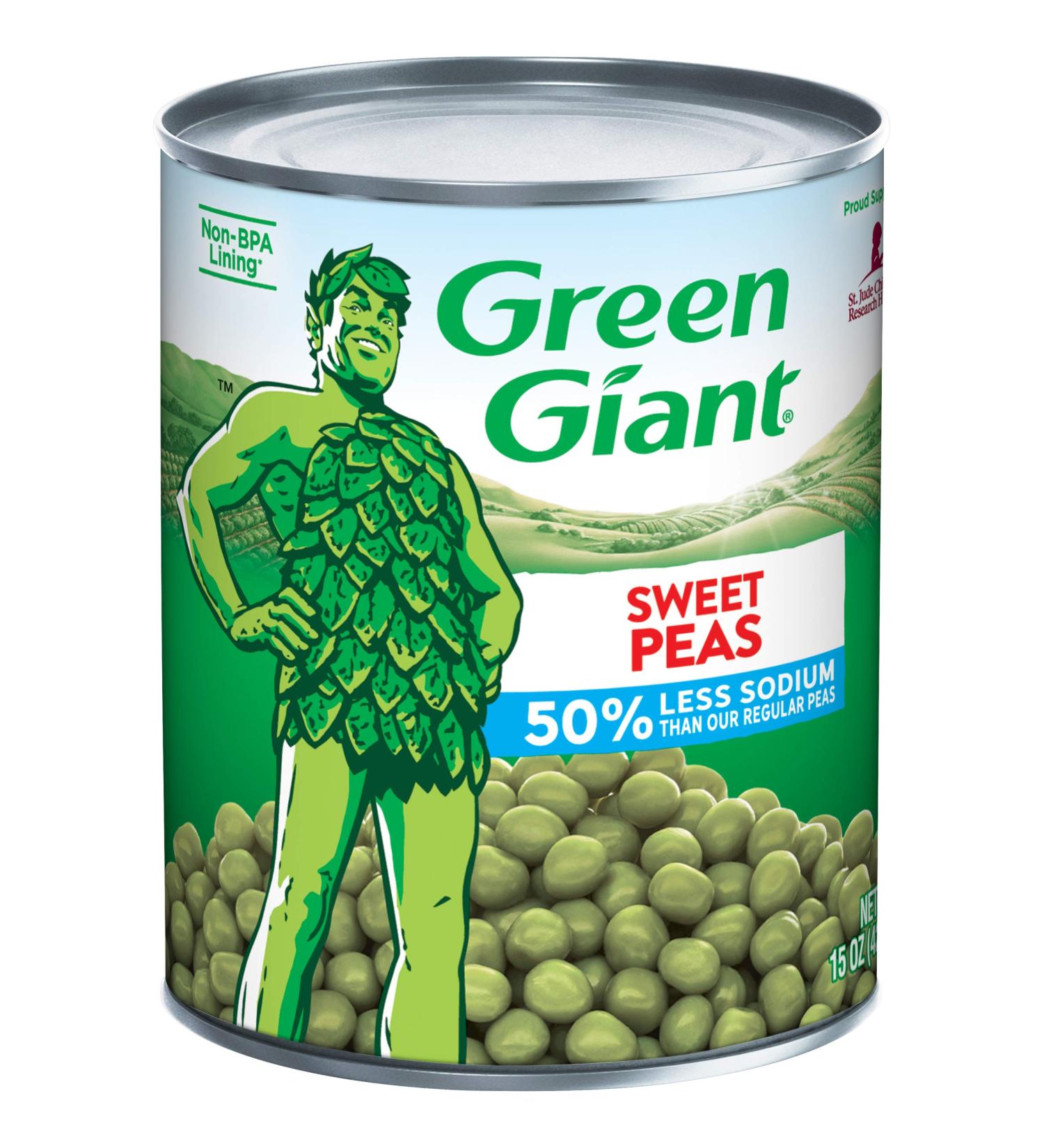 Green Giant 50% Less Sodium Sweet Peas 15oz Can - Pack of 12 | Low Sodium Peas - Buy Online on GoSupps.com