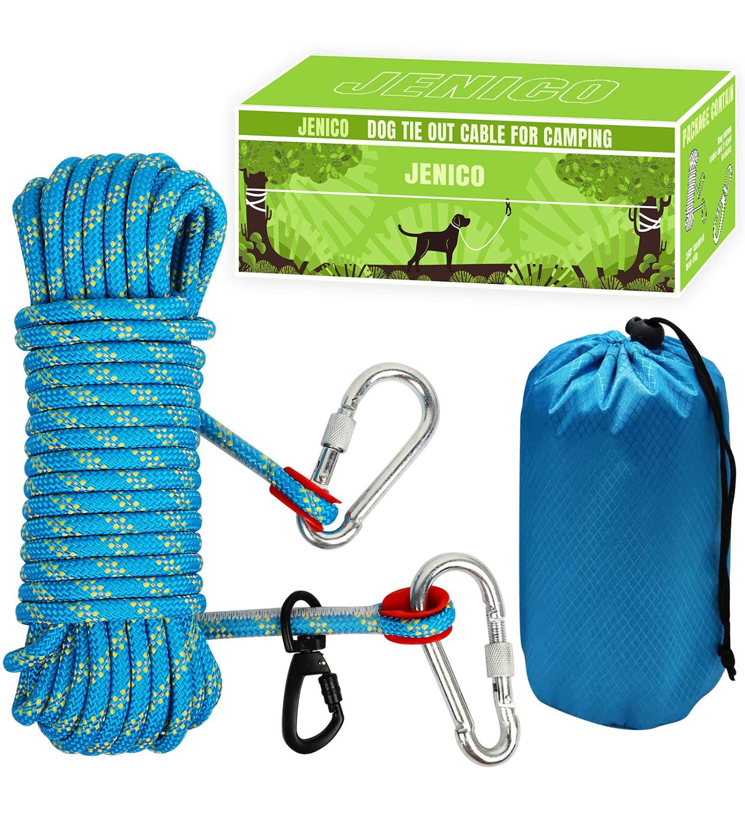 Buy Portable Dog Tensioning Cables for Camping - Reflective Overhead Trolley System for Dogs up to 136 kg | 15.2m 21.3m 30.5m Leashes for Outdoor Events - Buy Online on GoSupps.com