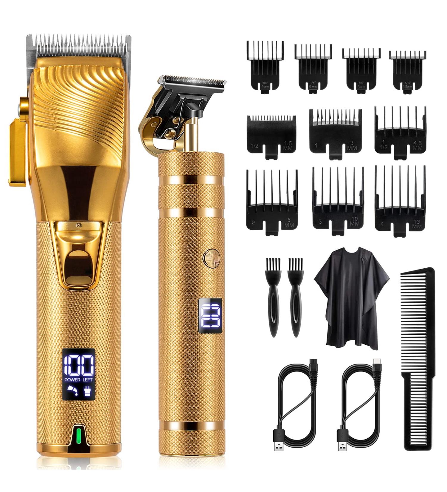 Professional Cordless Hair Clippers Set for Men - Rechargeable T Outliner Trimmer for Zero Gapped Haircuts - Beard and Hair Grooming Kit - Perfect Gifts (#1) - Buy Online on GoSupps.com