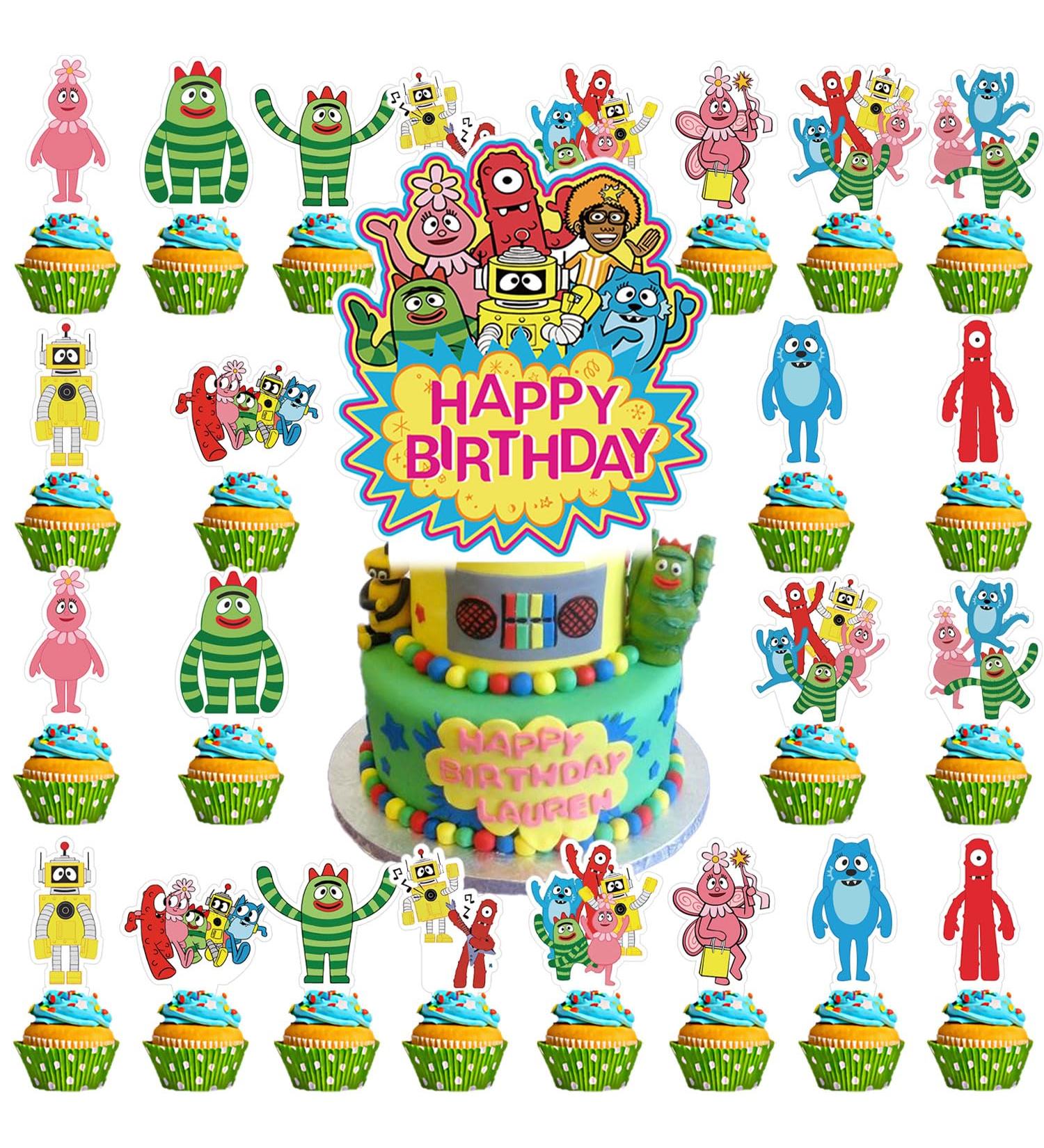 37Pcs Yo Gabba Cake Toppers Cupcake Toppers Yo Gabba Cake Decorations Yo Gabba Birthday Party Supplies Decorations - Buy Online on GoSupps.com