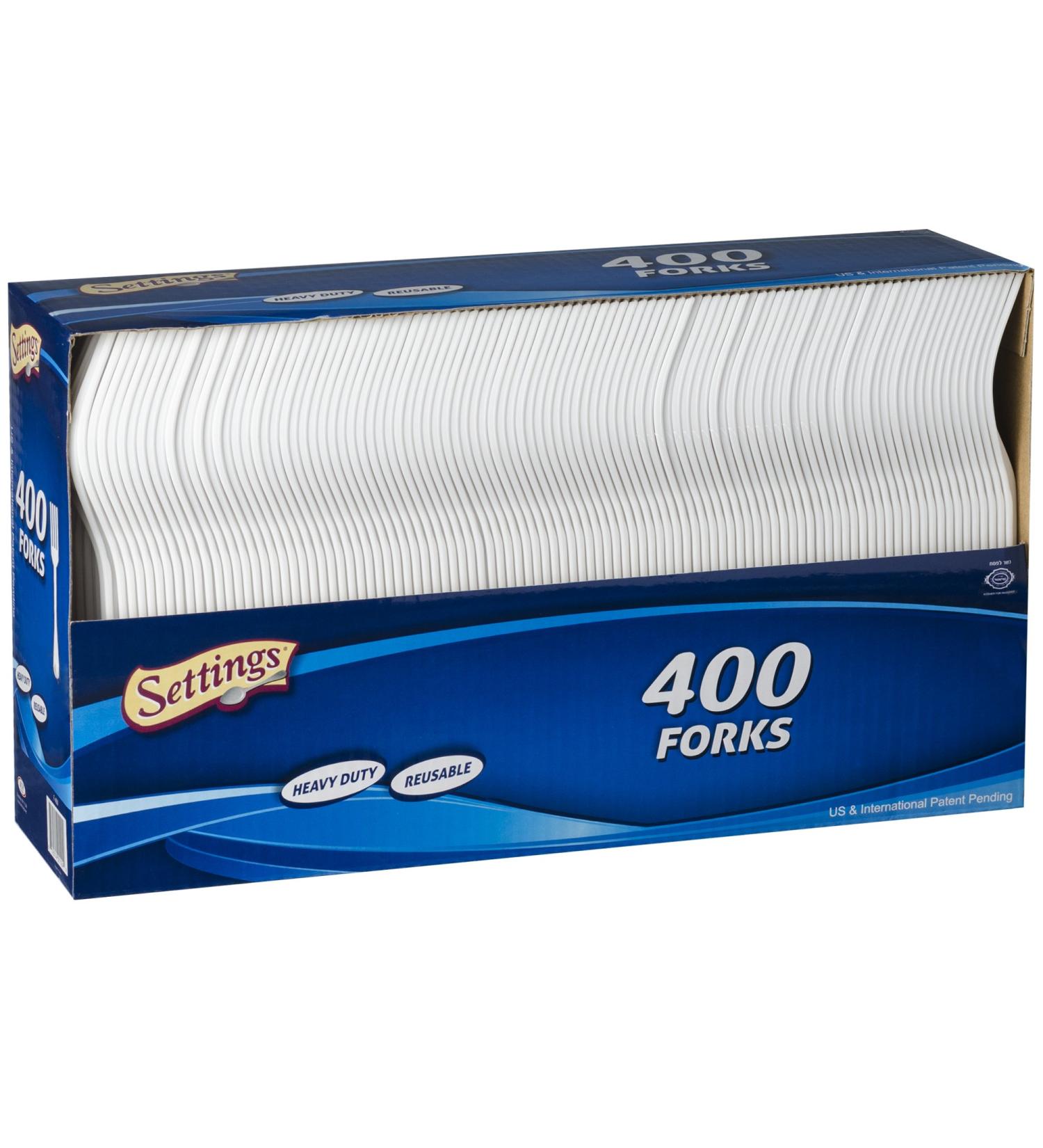 400 Count Plastic White Forks - Disposable Cutlery for Home, Office, School, Parties & More - Buy Online on GoSupps.com