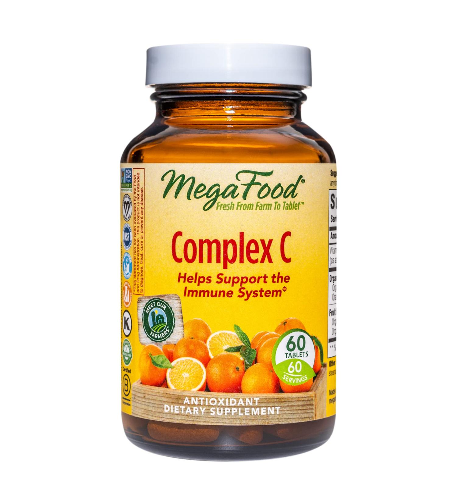 MegaFood Complex C - 60 Tablets for Immune Support & Antioxidant Boost - Buy Online on GoSupps.com
