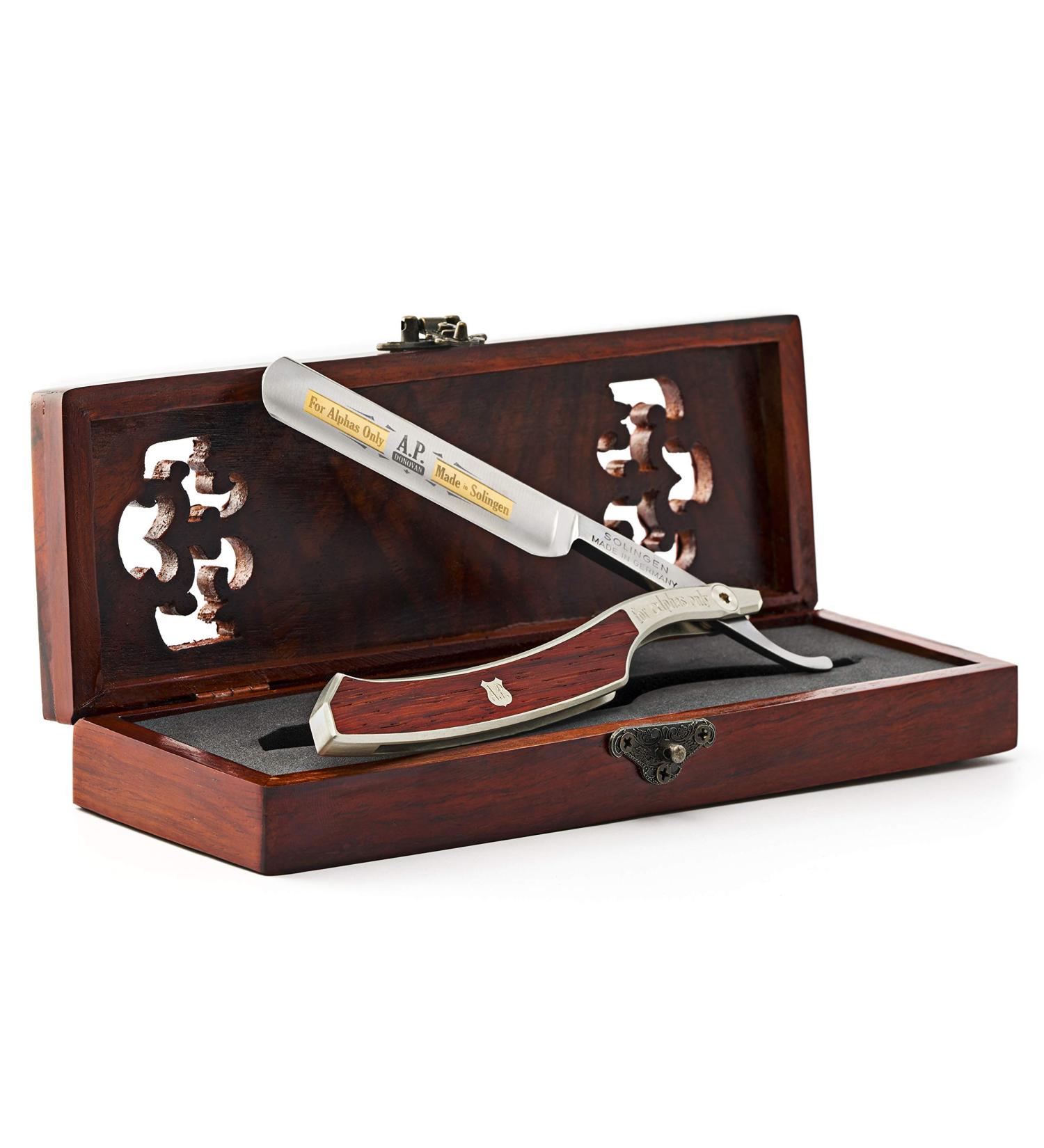 AP Donovan 5/8 Razor from Solingen | Gold Etched | Premium Beard Care for Men - Buy Online on GoSupps.com