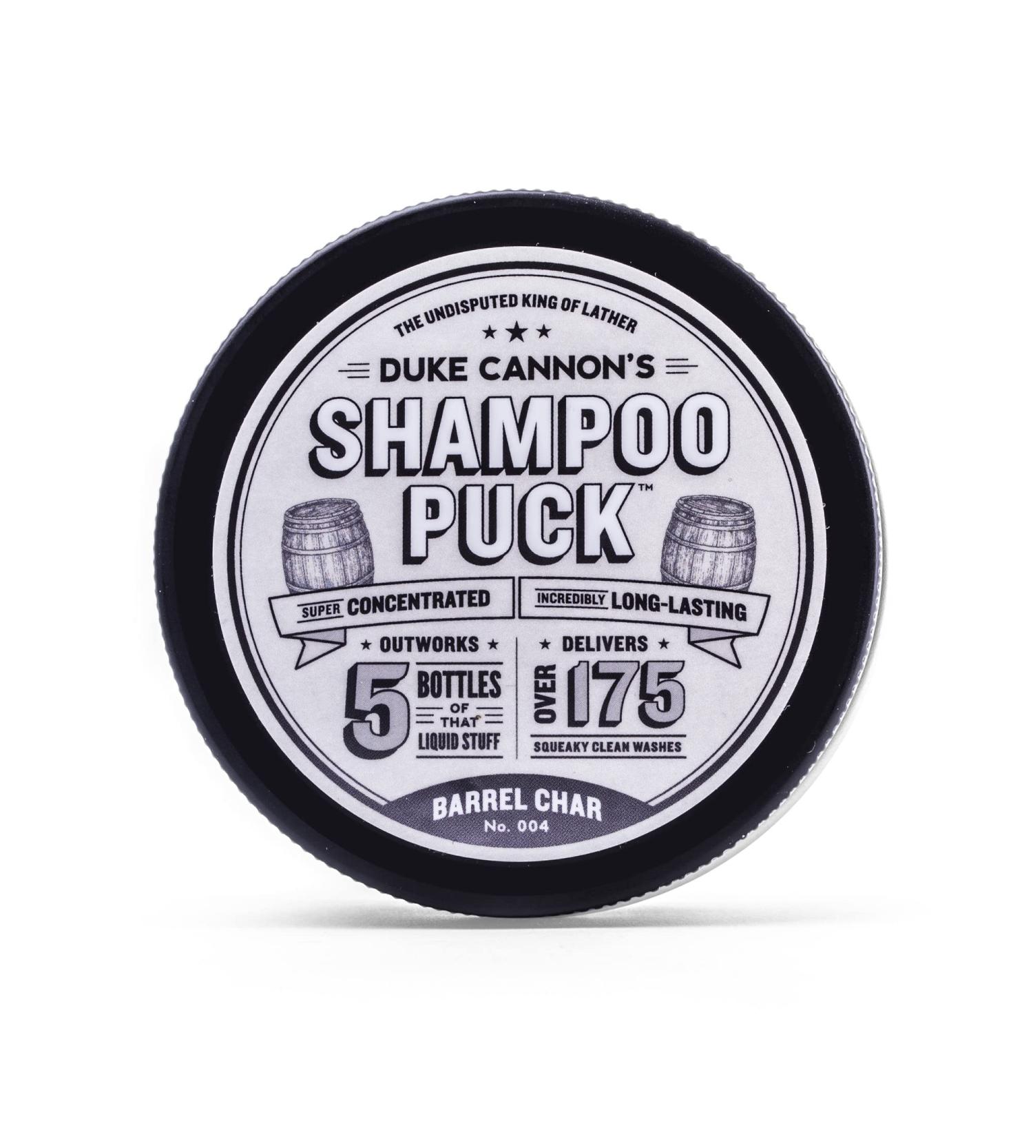 Duke Cannon Men's Shampoo Puck 4.5oz - Barrel Char No. 004 | Sulfate-Free | Over 175 Washes - Buy Online on GoSupps.com