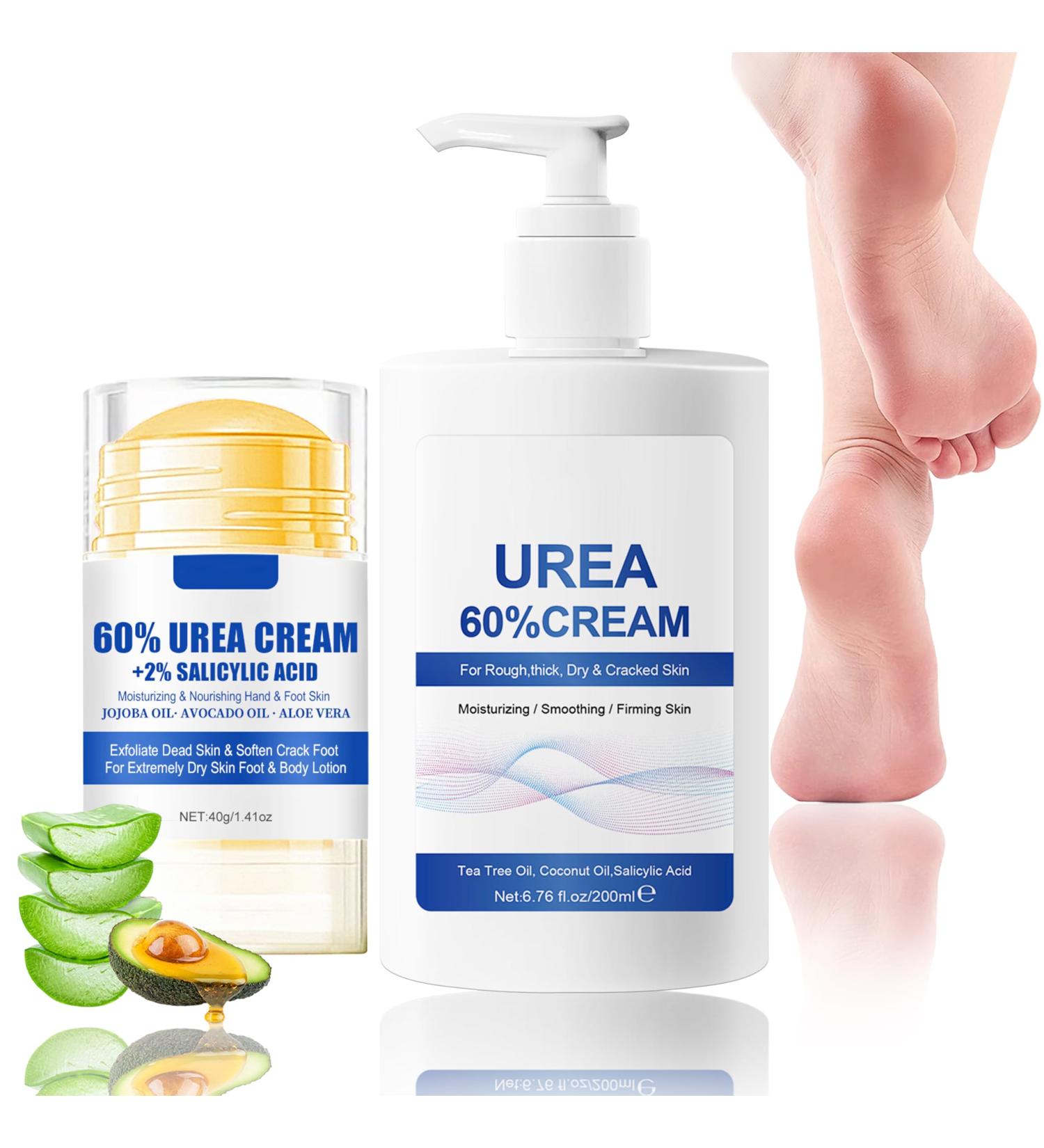  MrCuvaryas Urea Cream 60% + Moisturizing and Anti-Cracking Cream - Repairing Cream for Feet and Hands - Foot Cream for Cracked Heels and Dry Skin - Maximum Strength for Foot Care - Buy Online on GoSupps.com