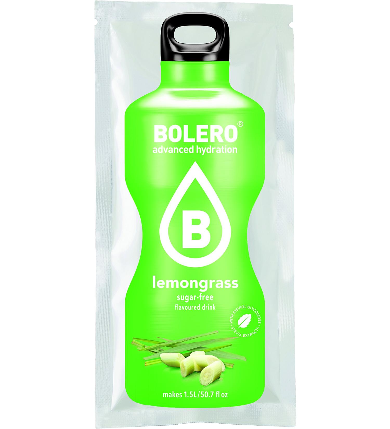 Bolero Drinks Lemongrass 24 Pack | Refreshing 9g Drink Mix | Sugar-Free & Naturally Flavored - Buy Online on GoSupps.com
